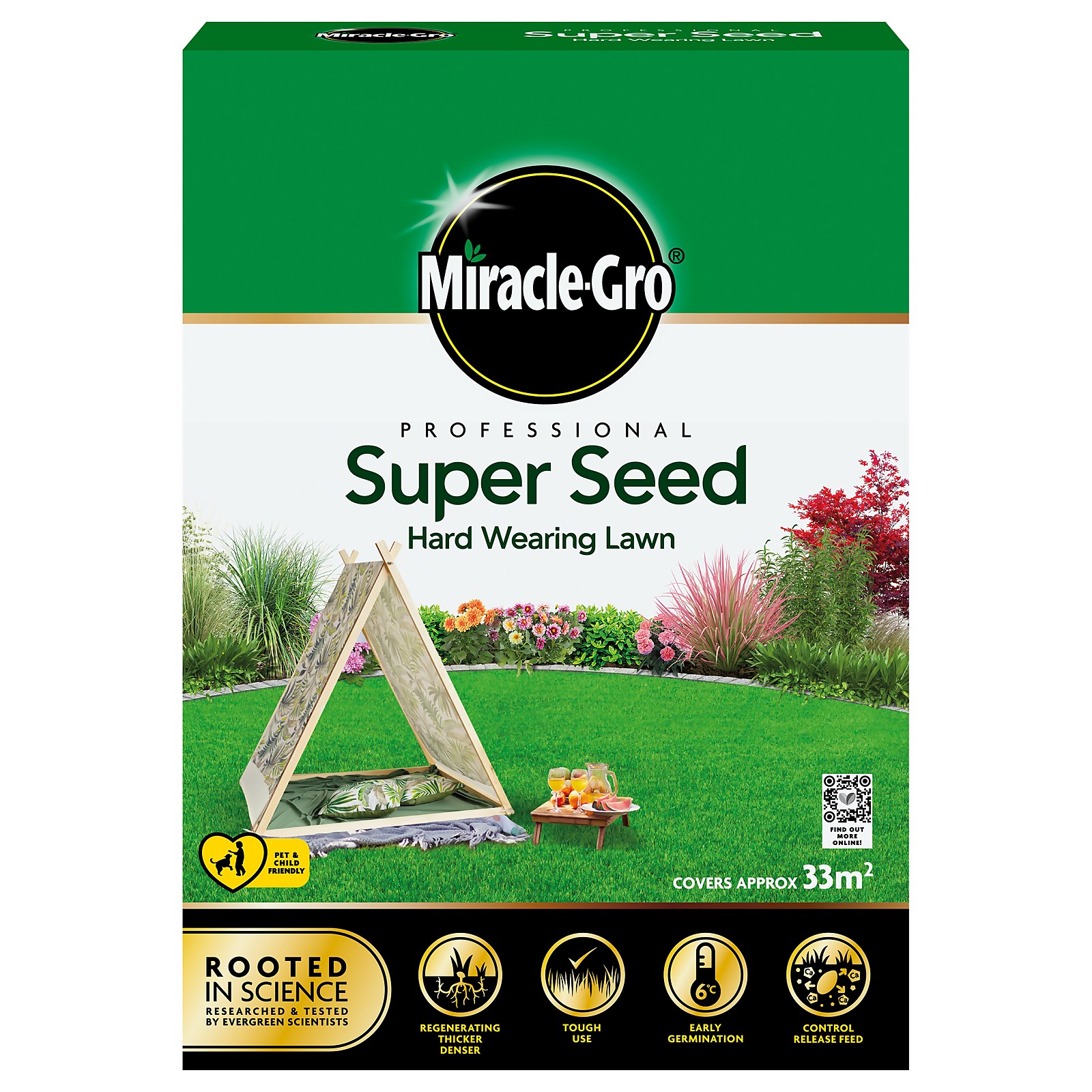 Photo of Miracle-gro Professional Super Seed Hard Wearing Lawn 33m2 - 1kg