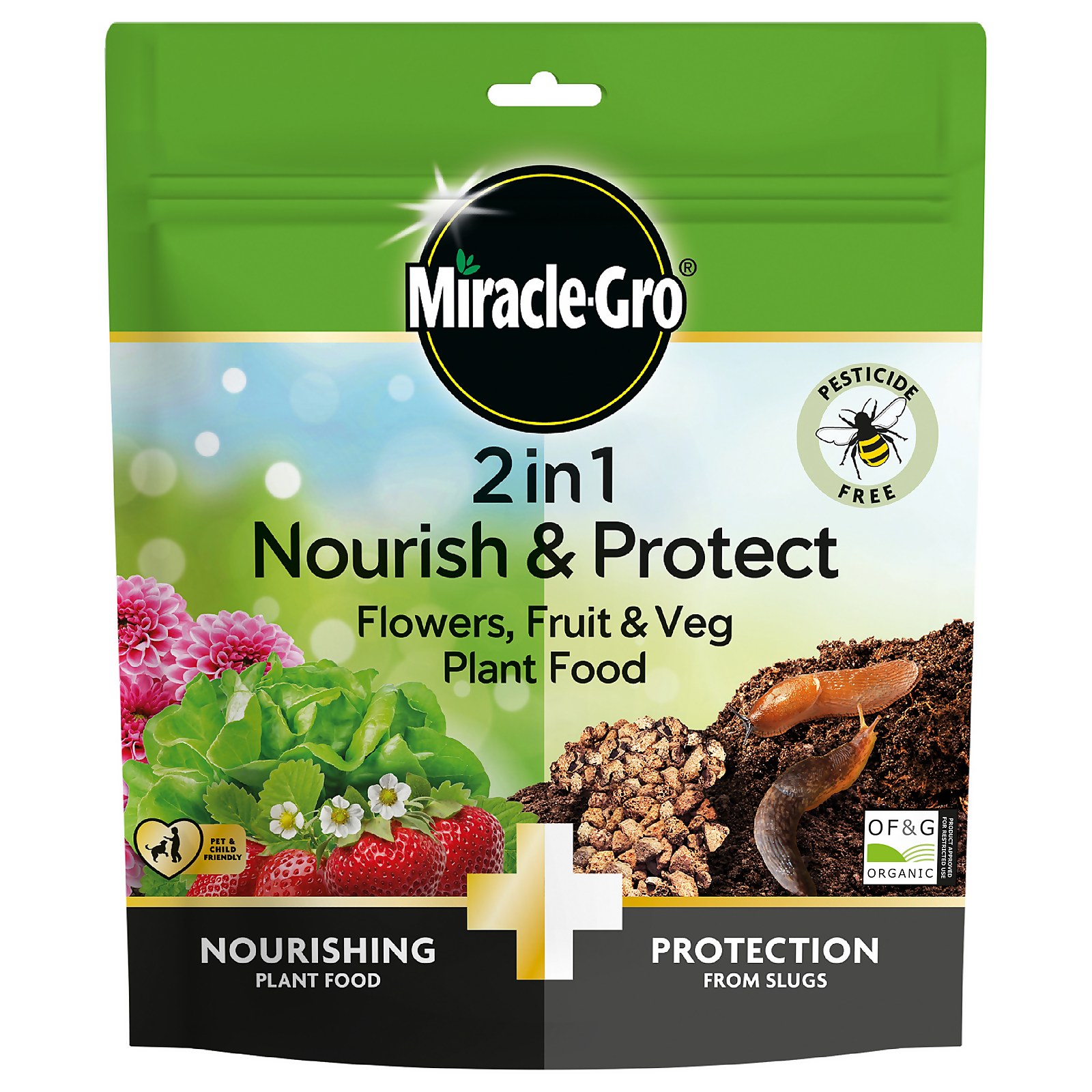 Photo of Miracle-gro® 2 In 1 Nourish & Protect Flowers- Fruit & Veg Plant Food - 1kg