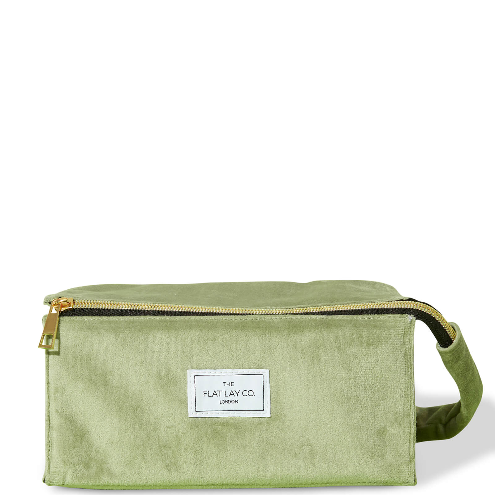 The Flat Lay Co. Open Flat Box Bag - Green Velvet