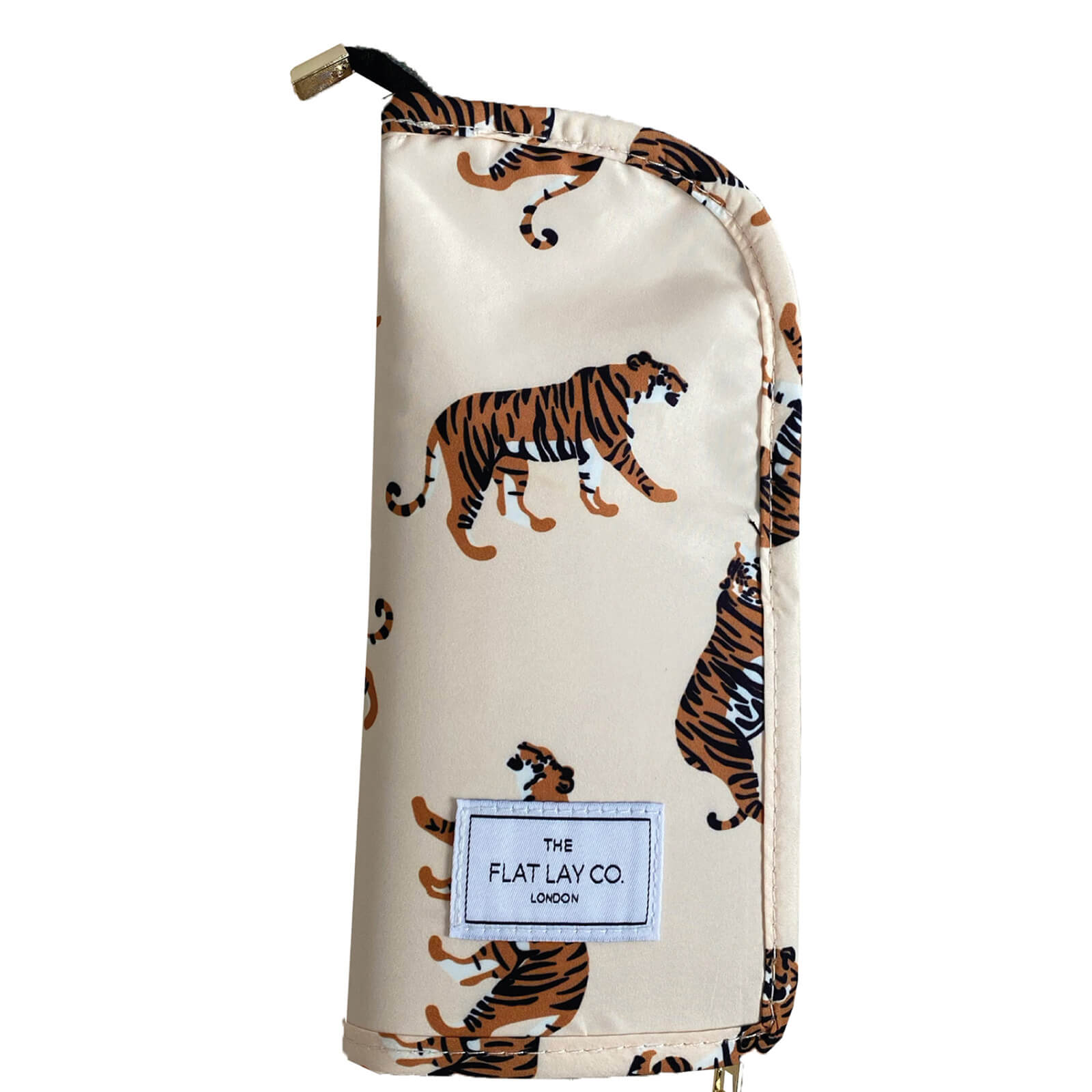 The Flat Lay Co. Standing Brush Case - Beige Tigers