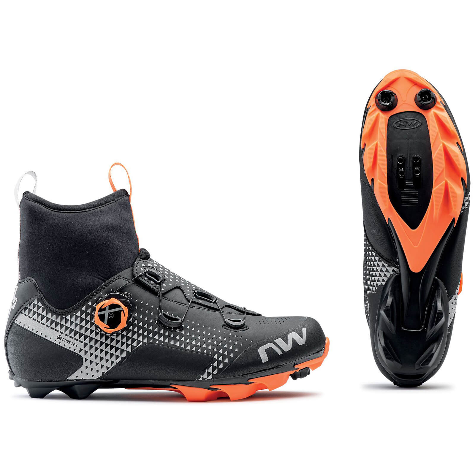Northwave - Celsius XC GTX MTB Shoes - EU44 - Black / Orange / Reflective