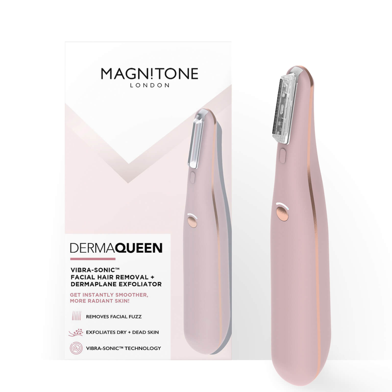 

MAGNITONE London DermaQueen Vibra-Sonic Facial Dermaplane - Pink