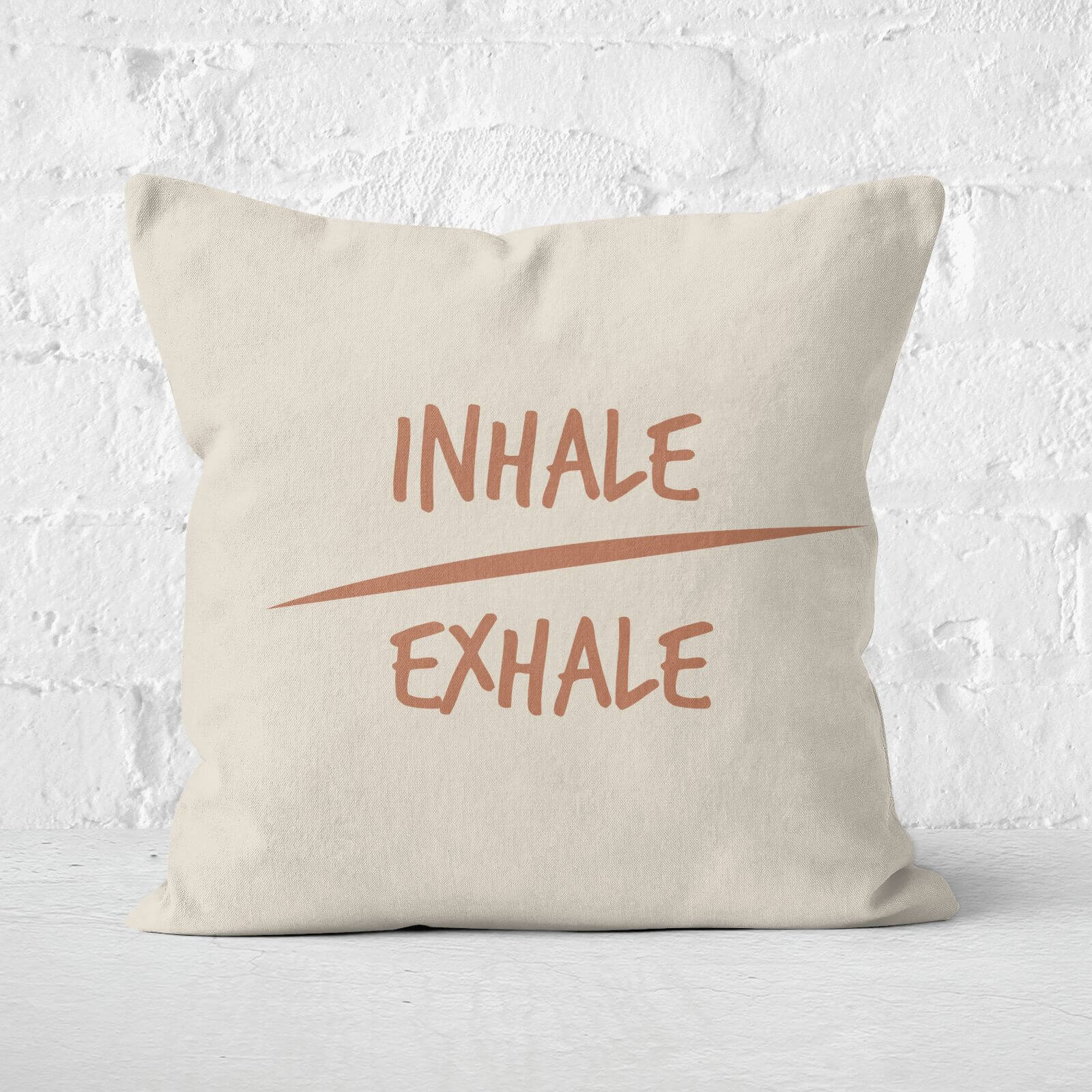 Yoga Inhale Exhale Square Cushion - 40x40cm - Soft Touch