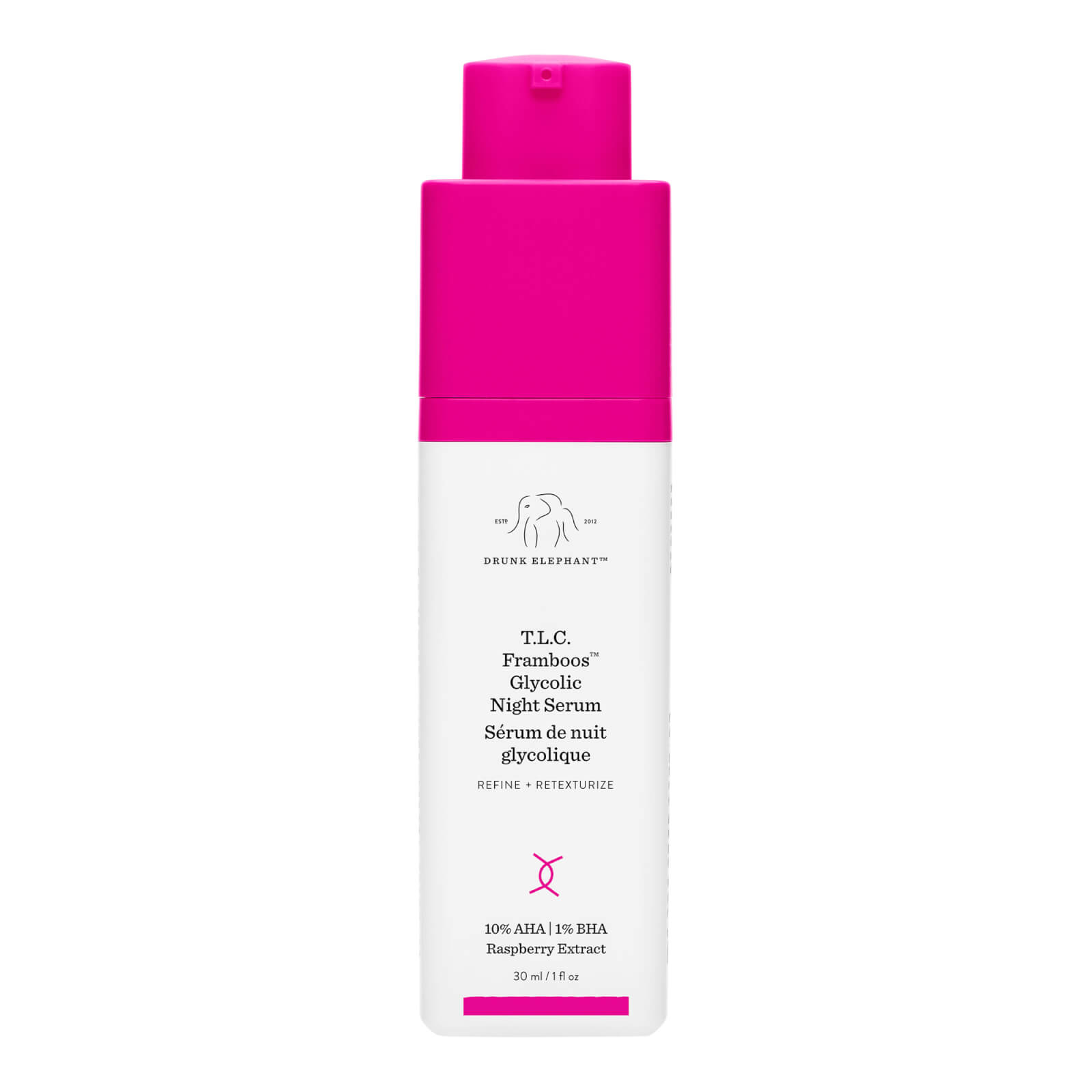 

Drunk Elephant T.L.C. Framboos Glycolic Night Serum (Various Sizes) - 30ml