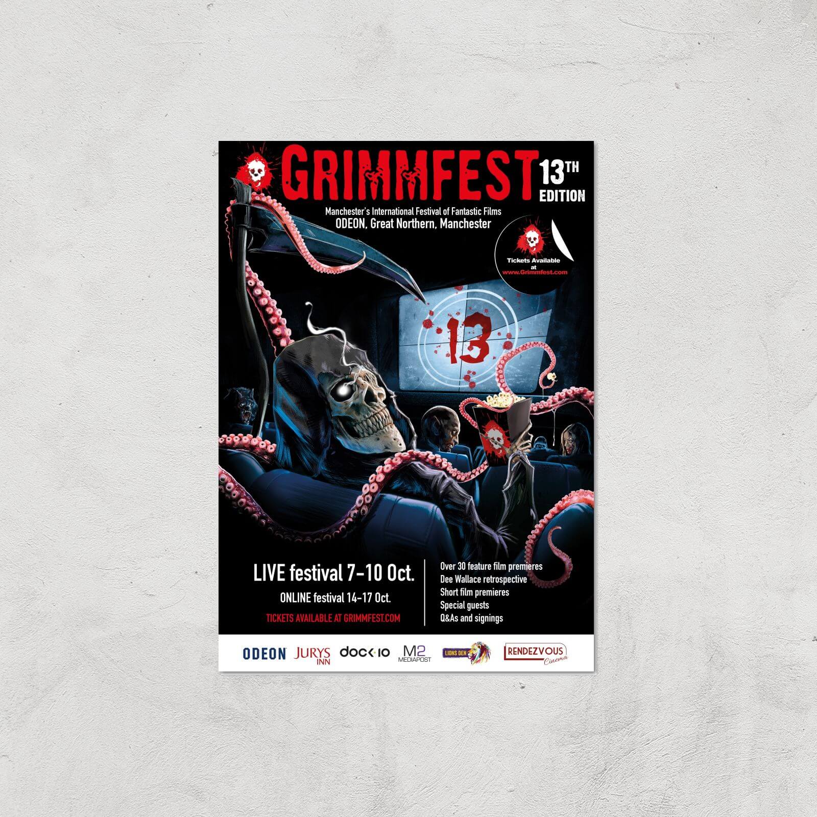 Grimmfest 13th Edition 2021 Giclée Art Print - A4 - Print Only