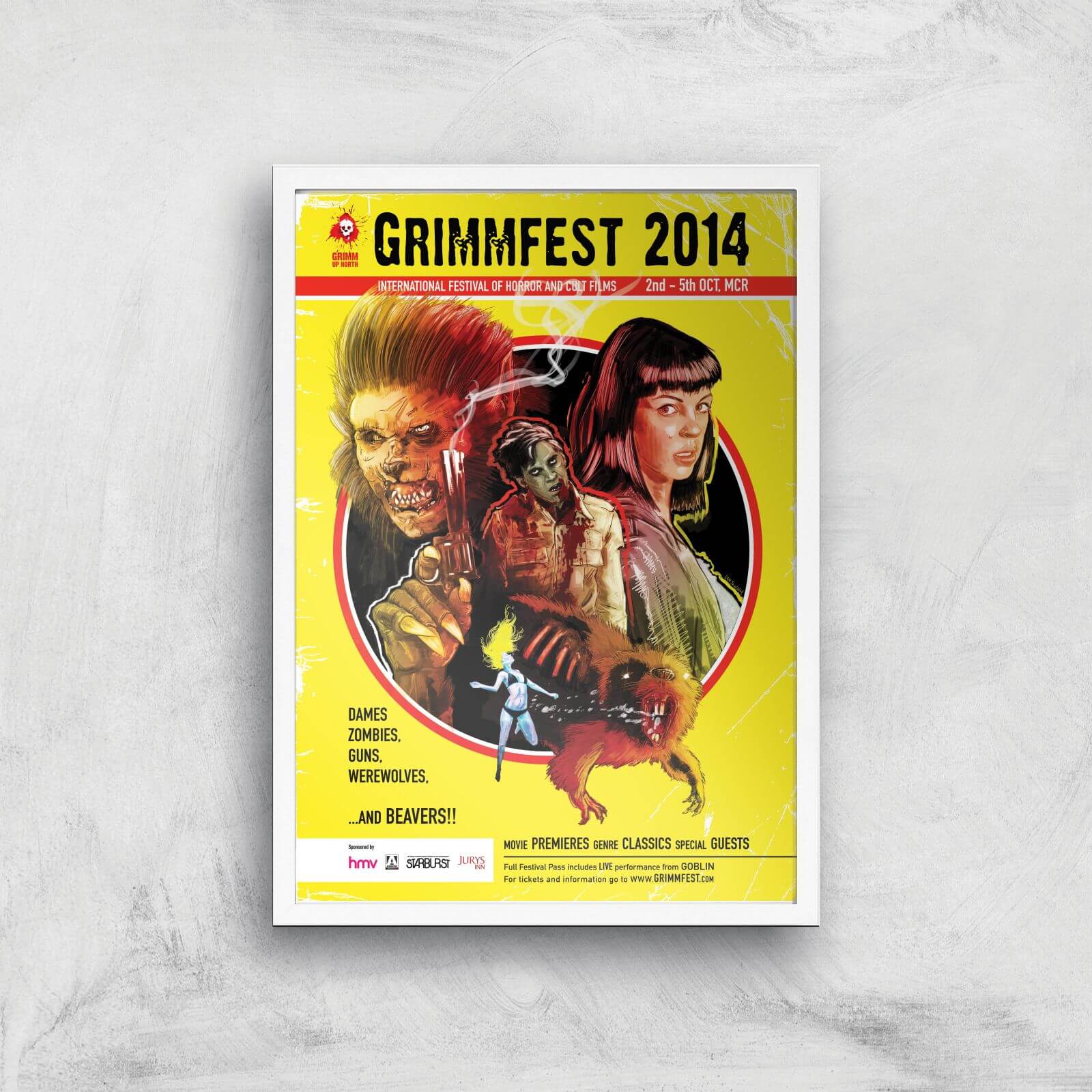 

Grimmfest 2014 Giclée Art Print - A3 - White Frame