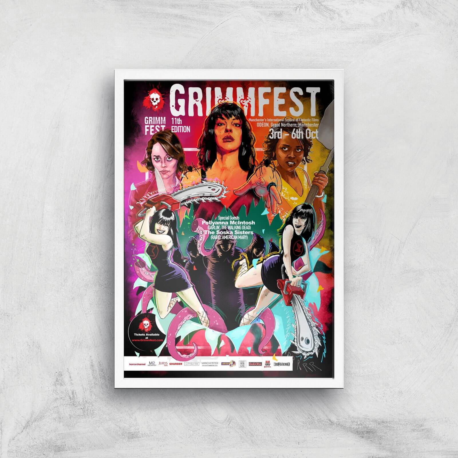 

Grimmfest 11th Edition 2019 Giclée Art Print - A2 - White Frame