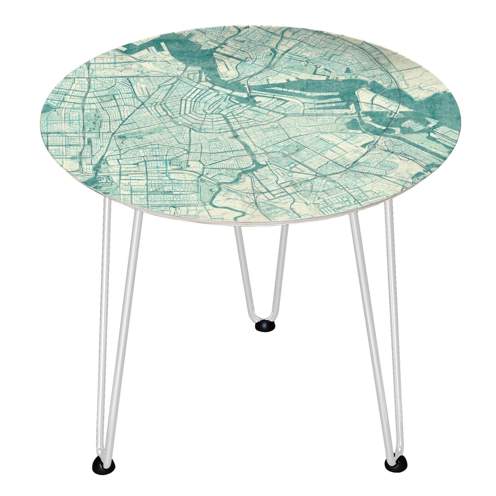 Amsterdam Wooden Side Table - White