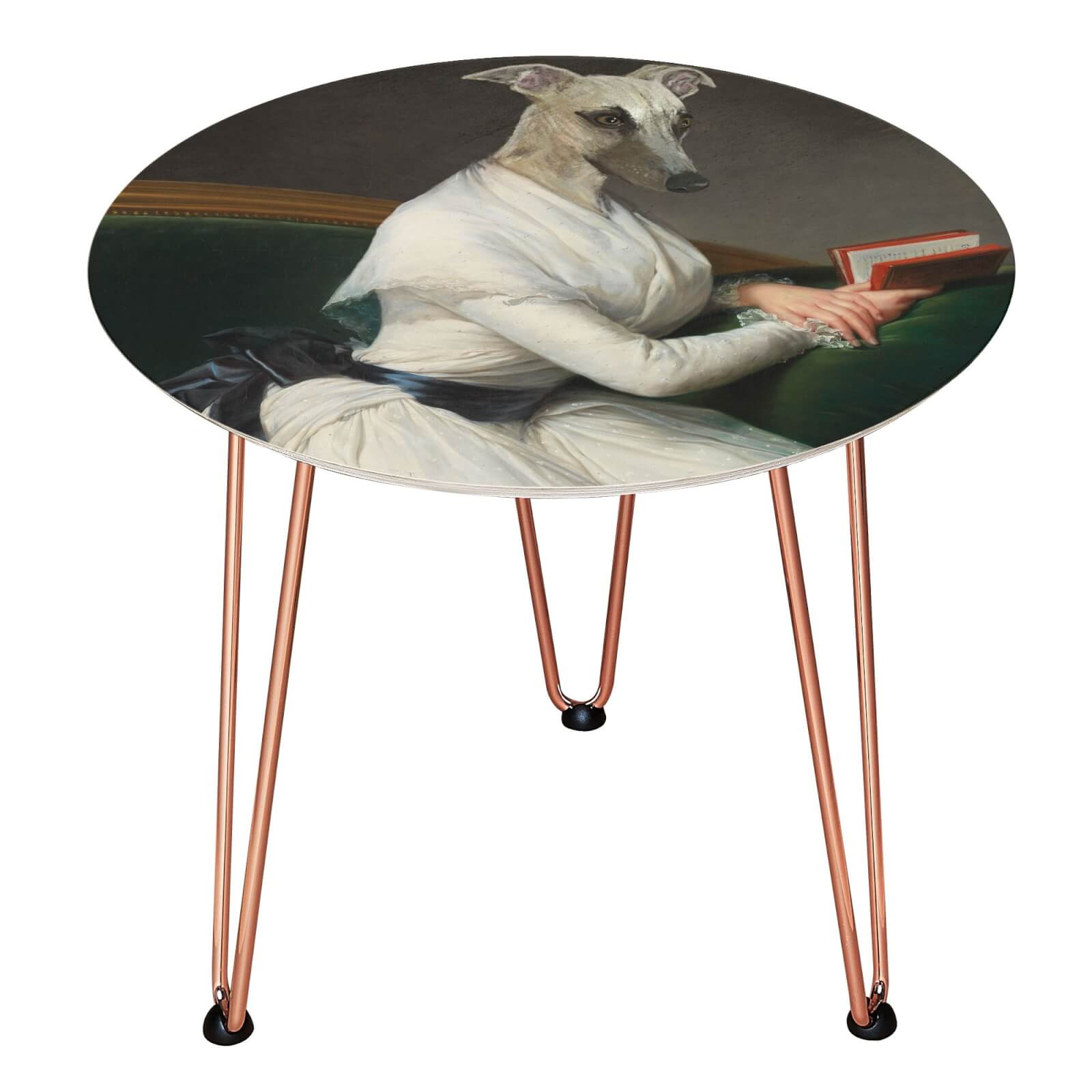 Telma Wooden Side Table - Gold