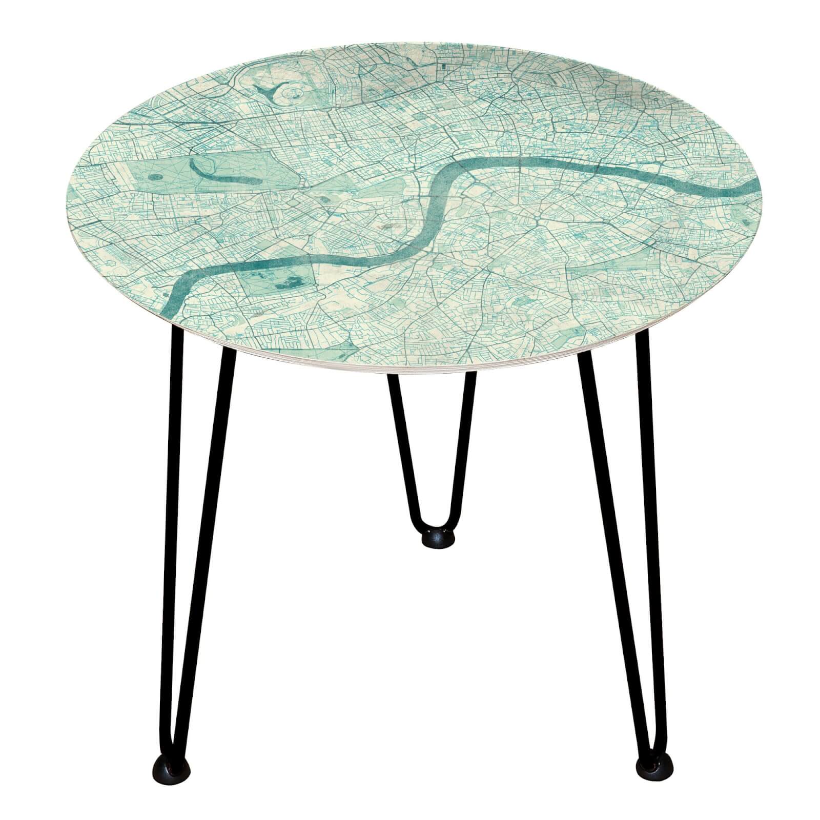 London Wooden Side Table - Black