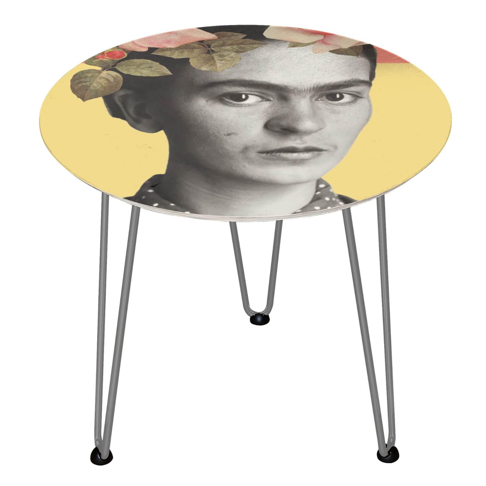 Frida Wooden Side Table - Silver
