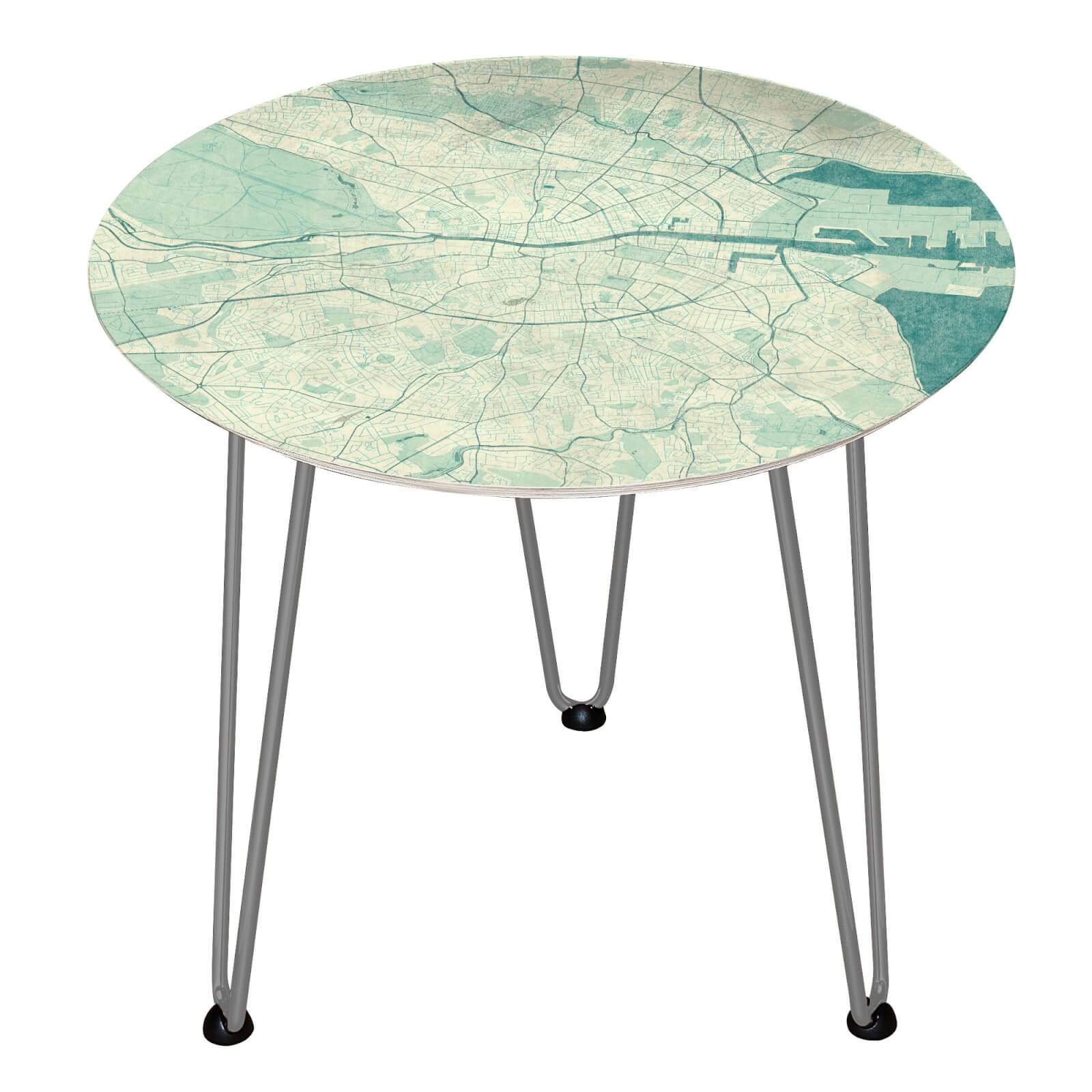 Dublin Wooden Side Table - Silver