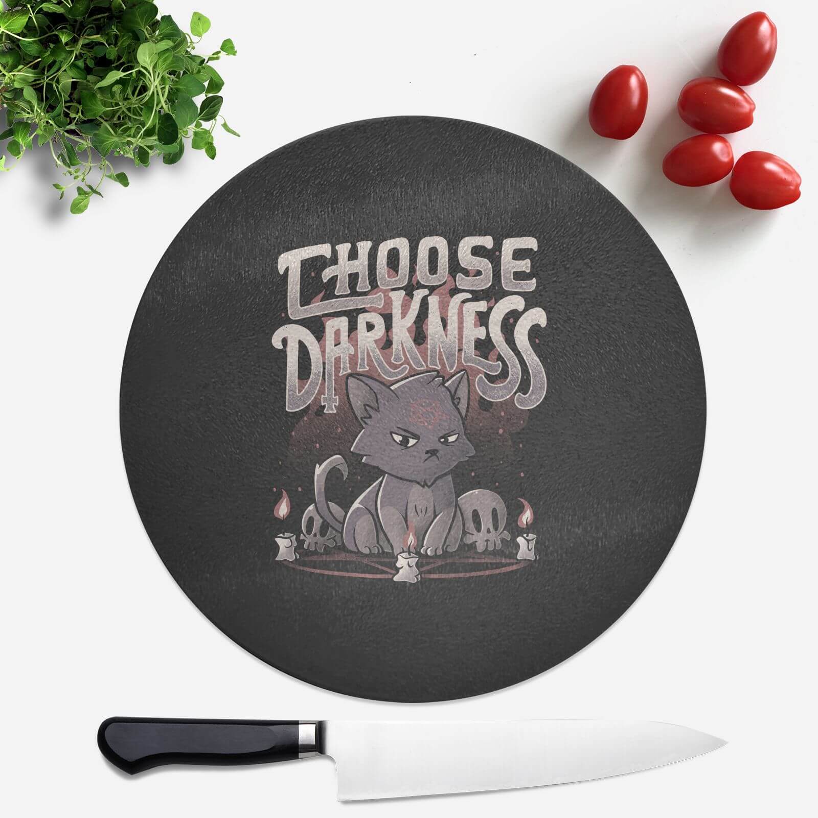 Choose Darkness Round Chopping Board