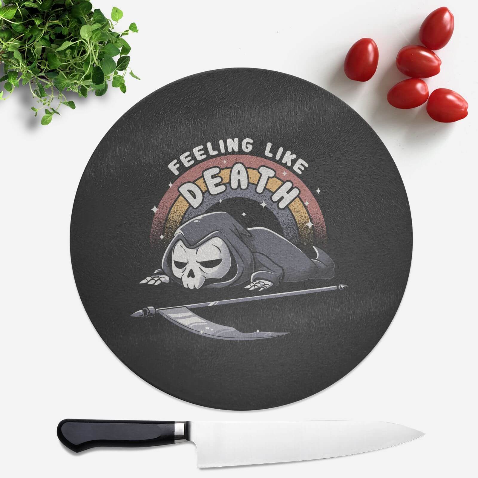 Feeling Like Death Round Chopping Board