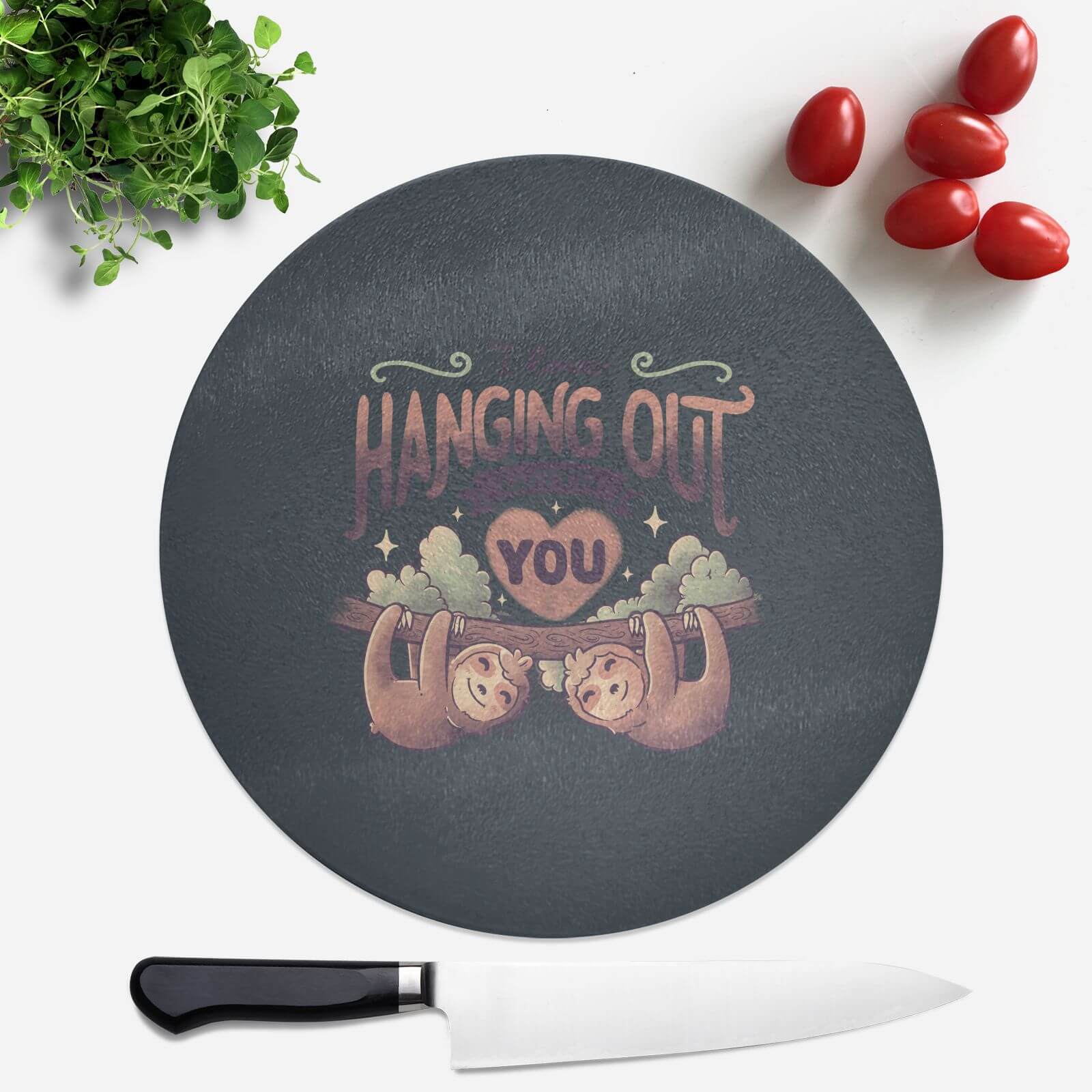 Hanging With You Round Chopping Board