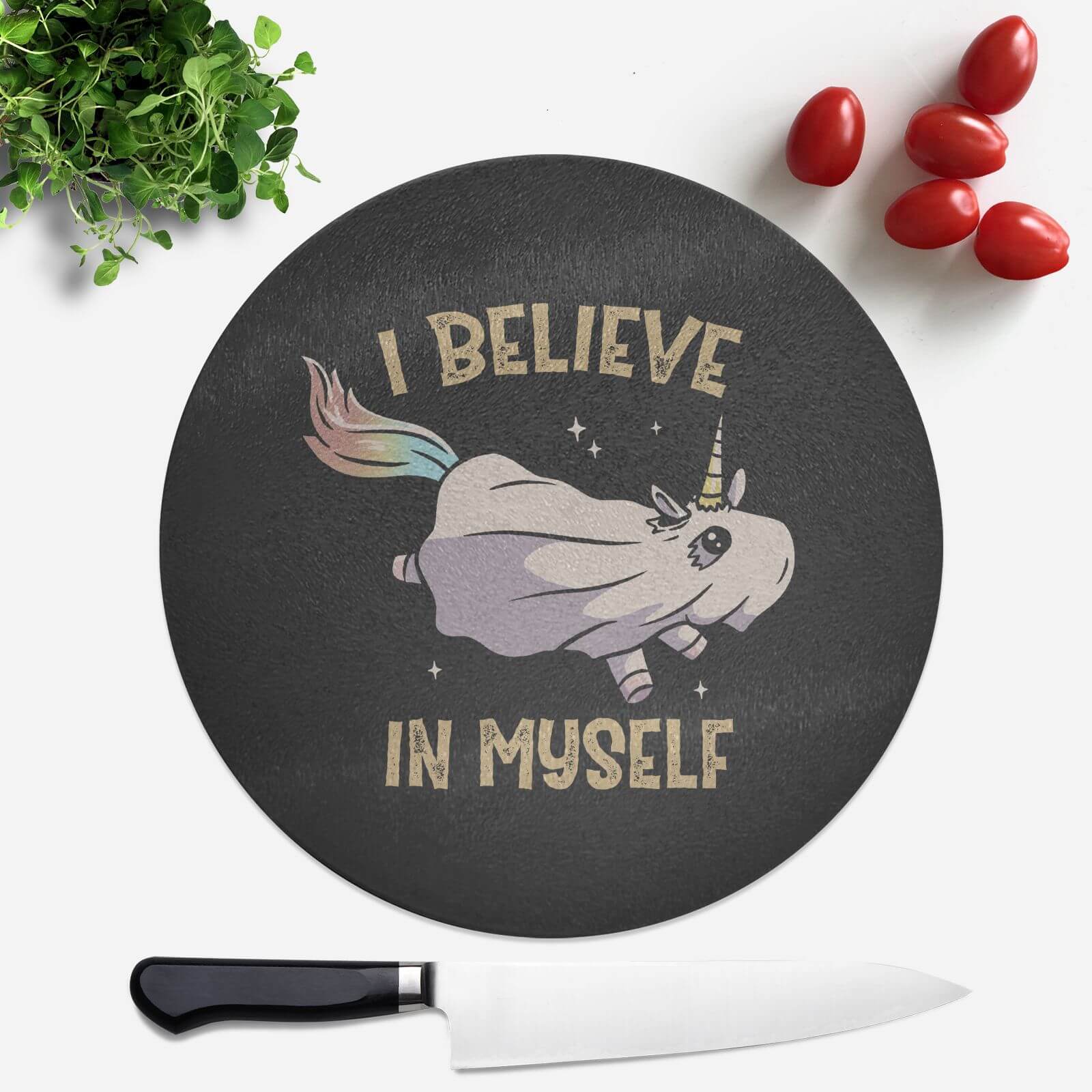 I Believe In Myself Round Chopping Board