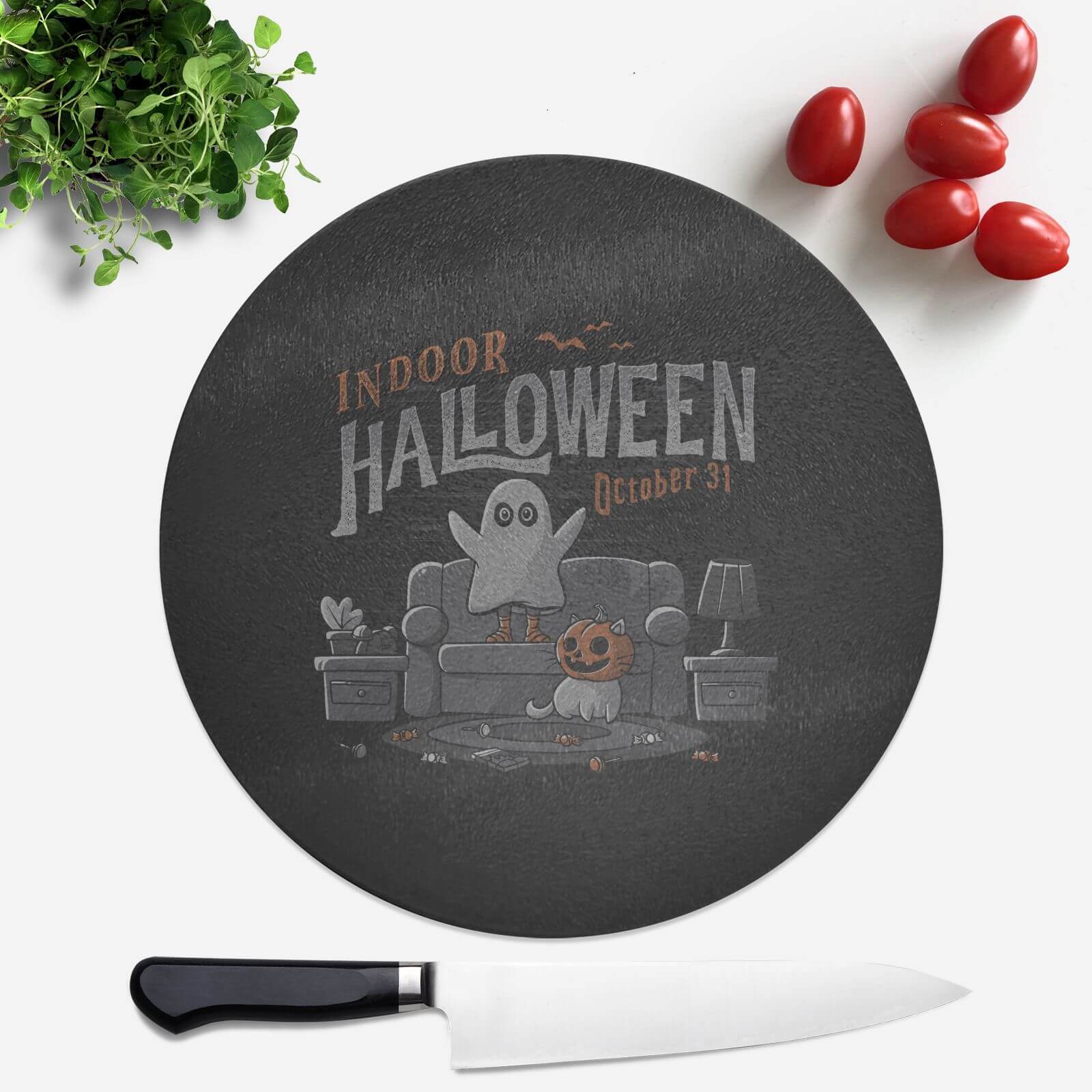 Indoor Halloween Round Chopping Board