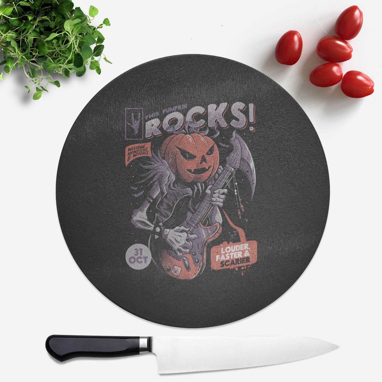 Rock Pumpkin Round Chopping Board