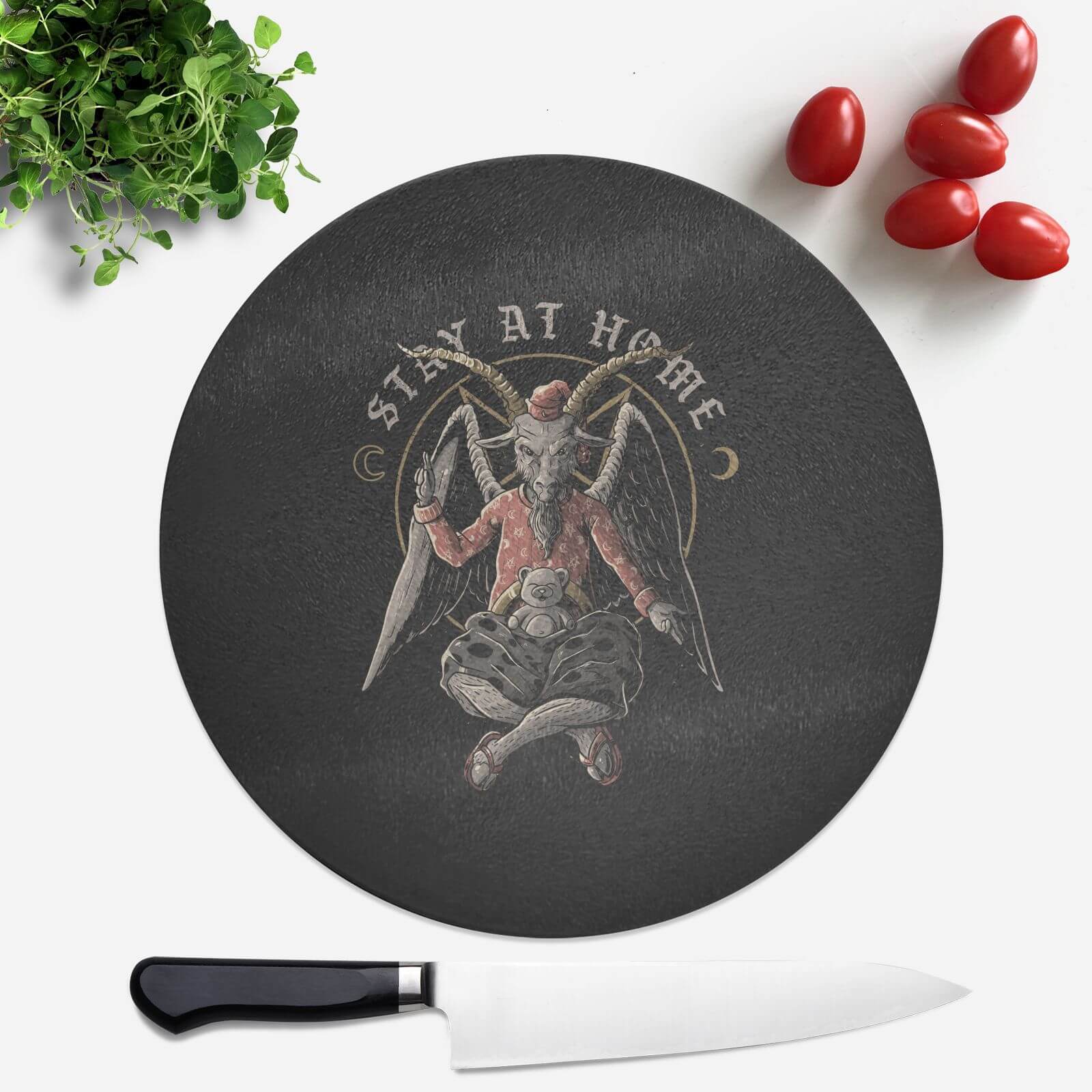 Stay Home Round Chopping Board