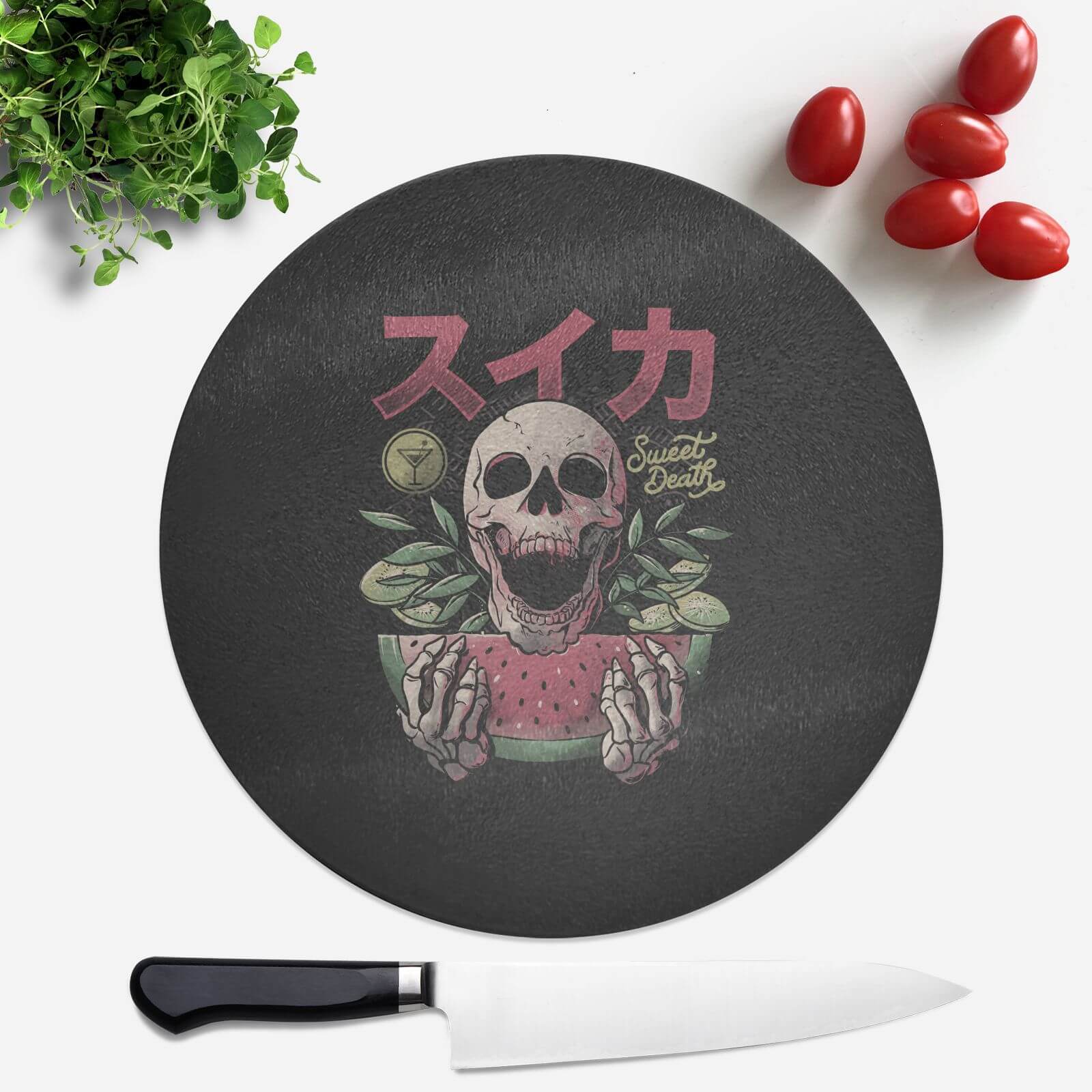 Sweet Death Round Chopping Board