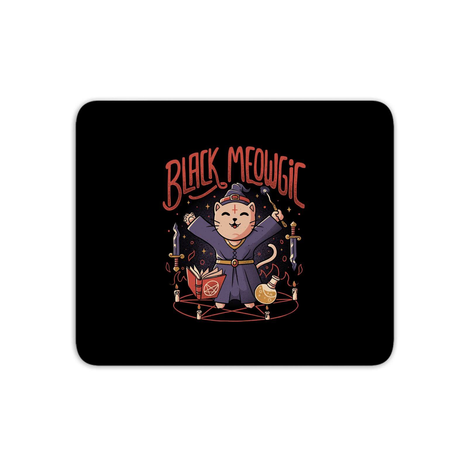 Black Meowgic Mouse Mat