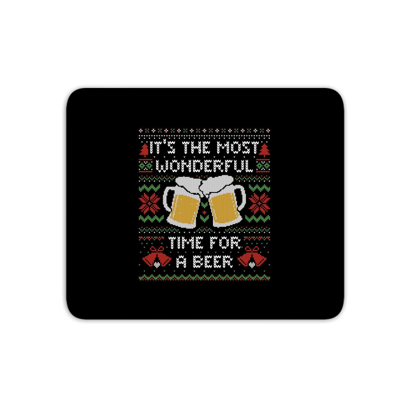 Its The Most Wonderful Time For A Beer Mouse Mat