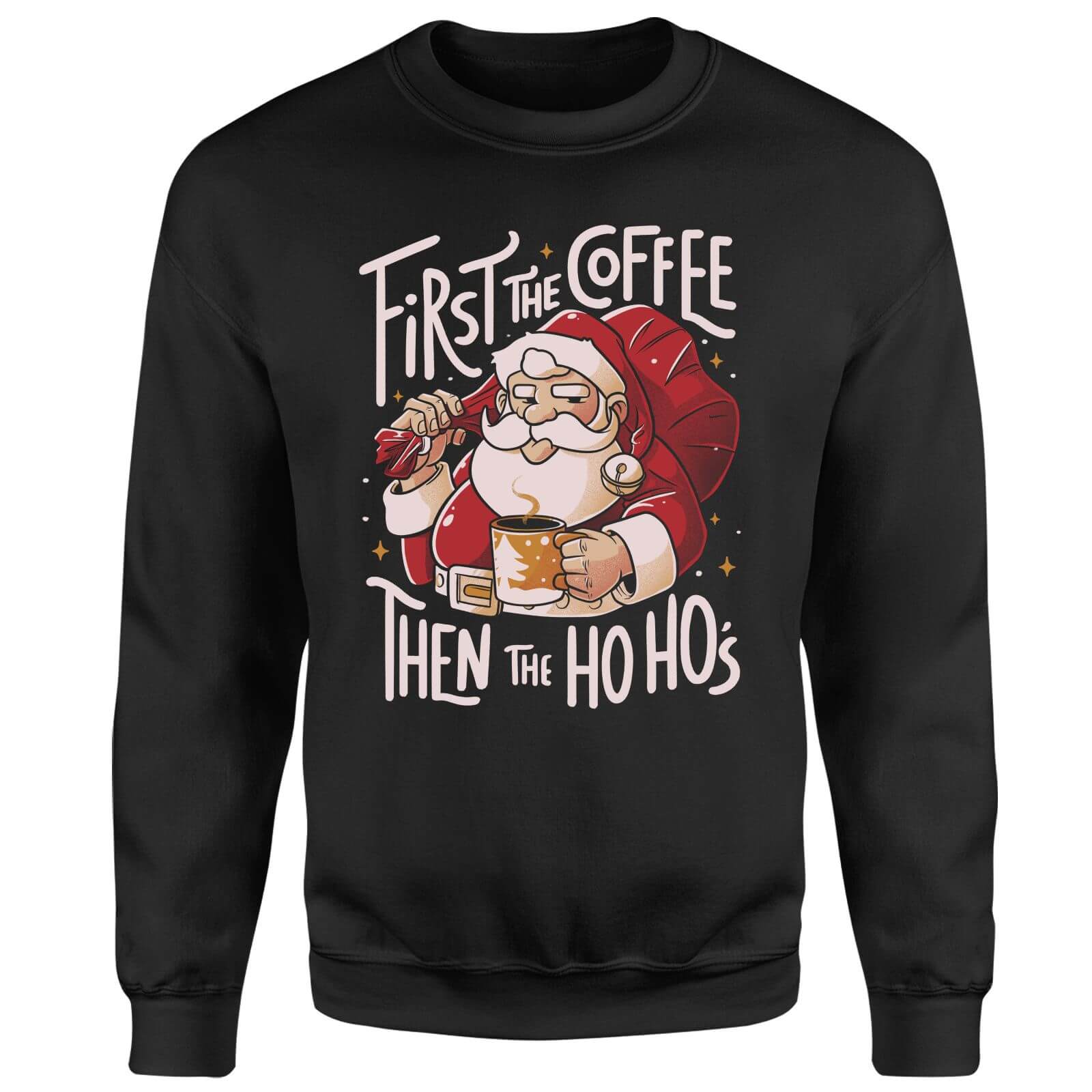 

Santa Coffee Unisex Sweatshirt - Black - 3XL - Noir