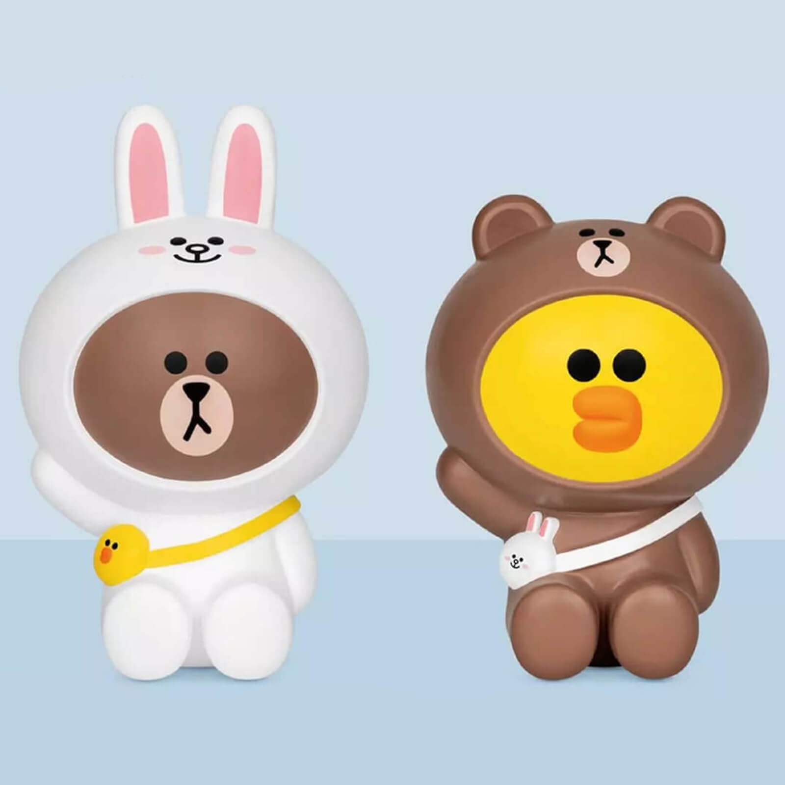 Beast Kingdom Line Friends Vinyl Piggy Bank 2 Piece Set - Brown & Sally