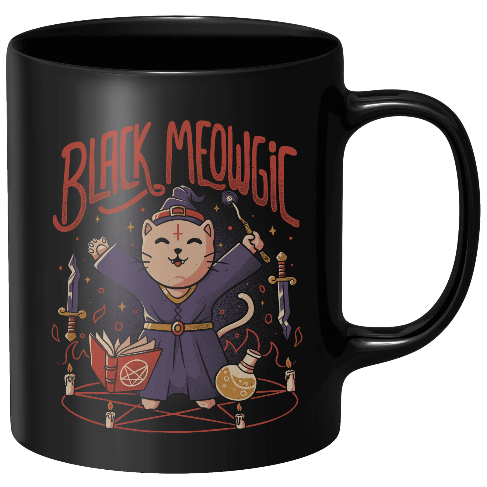 Black Meowgic Mug - Black