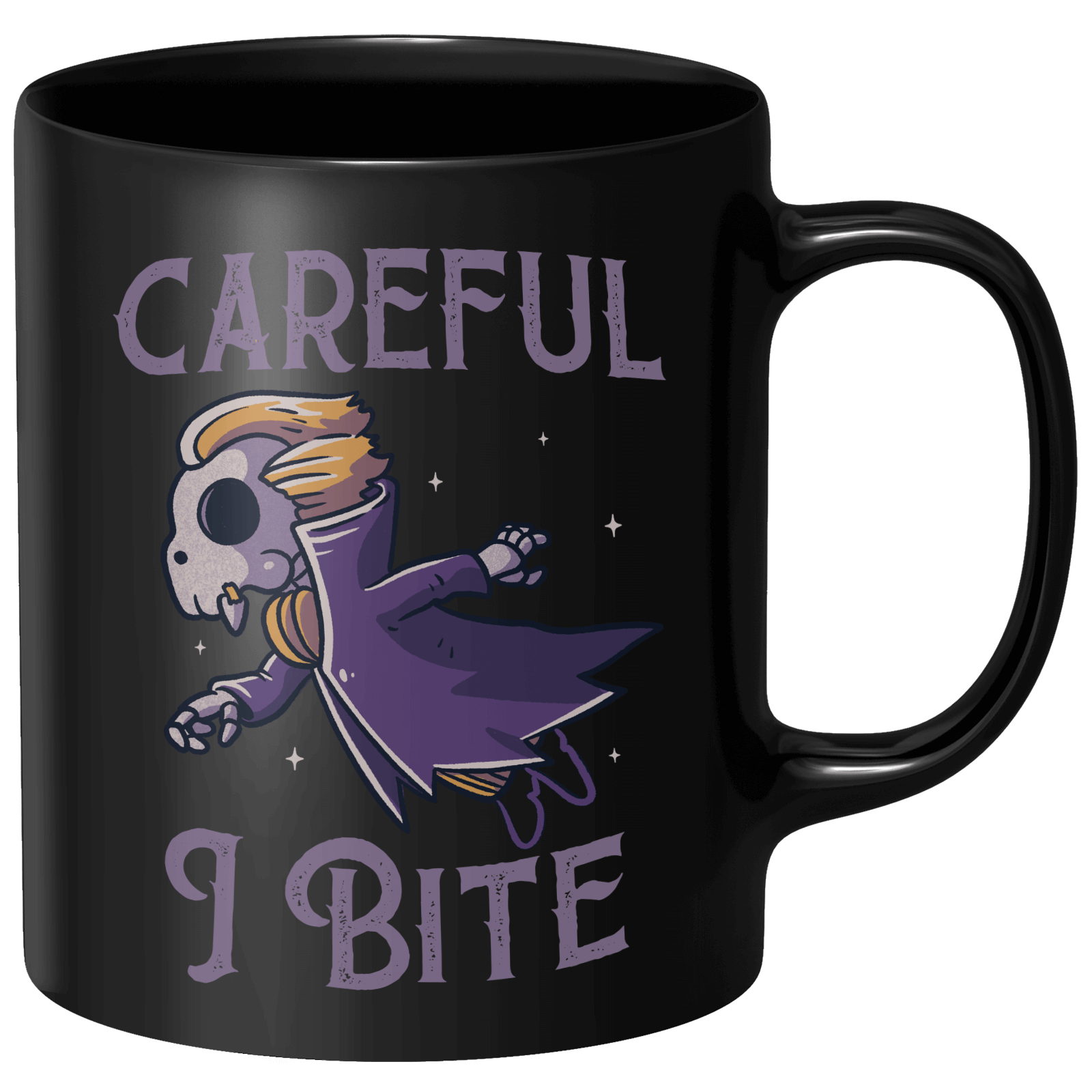 Careful I Bite Mug - Black
