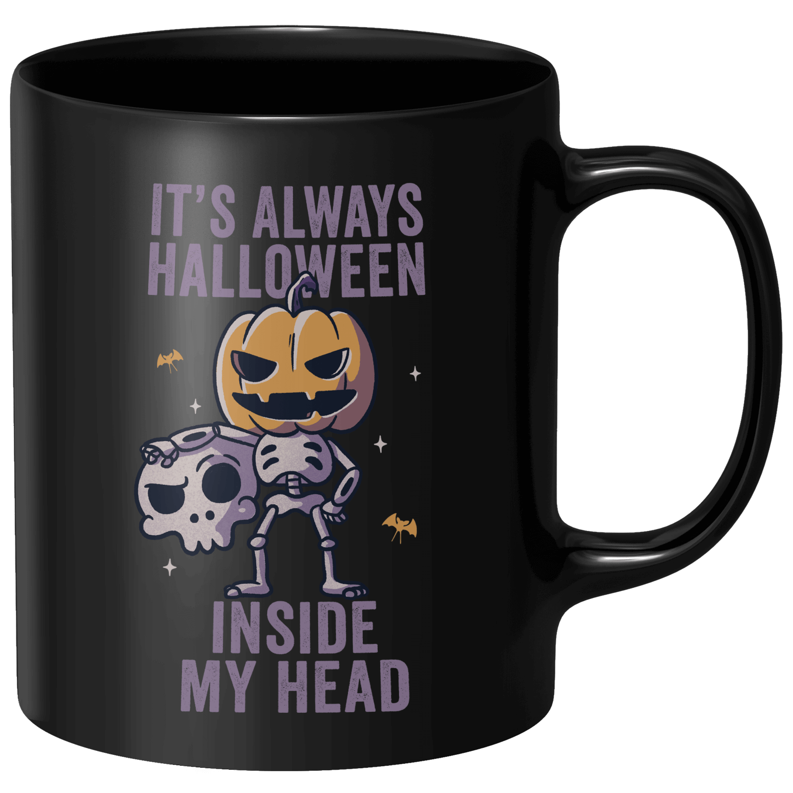 Its Always Halloween Inside My Head Mug - Black