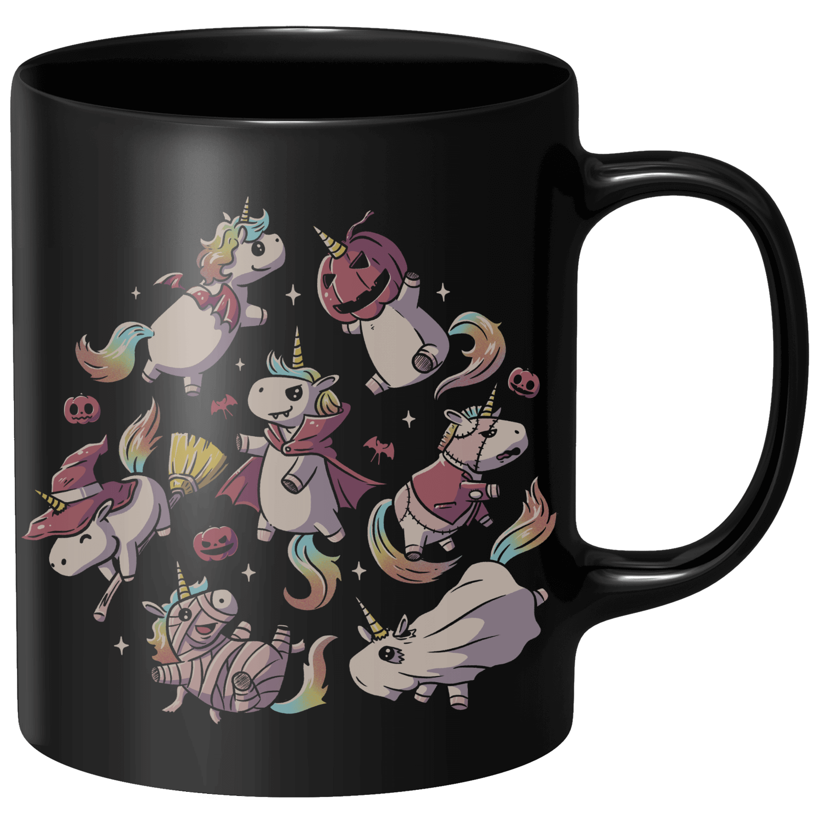 Halloween Unicorns Mug - Black