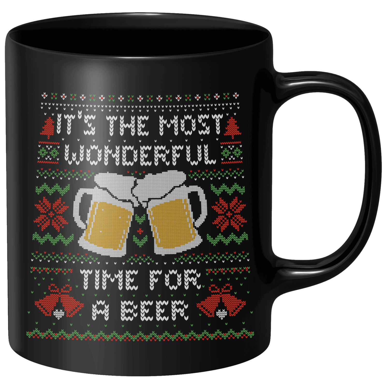 Its The Most Wonderful Time For A Beer Mug - Black