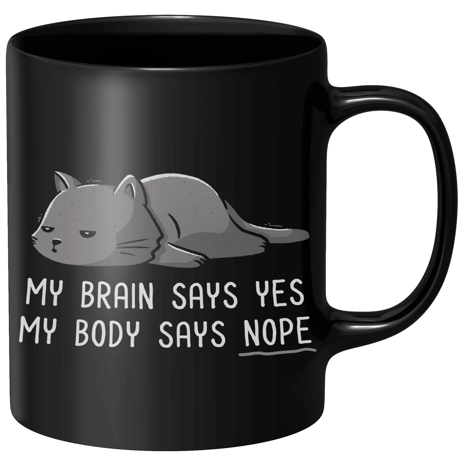 My Body Says Nope Mug - Black