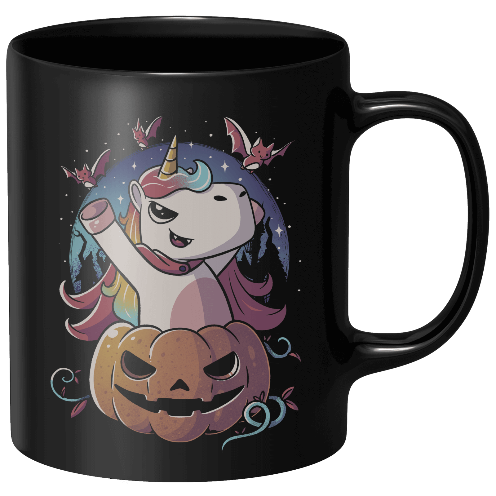 Spooky Unicorn Mug - Black