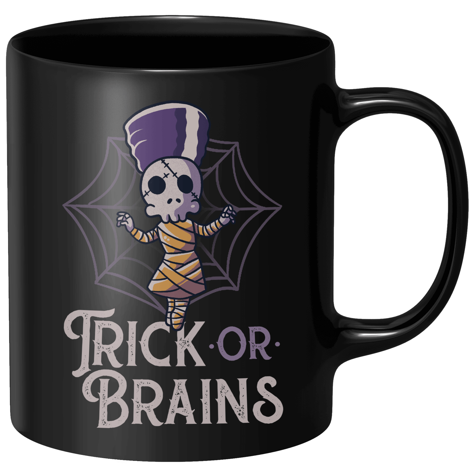 Trick Or Brains Mug - Black