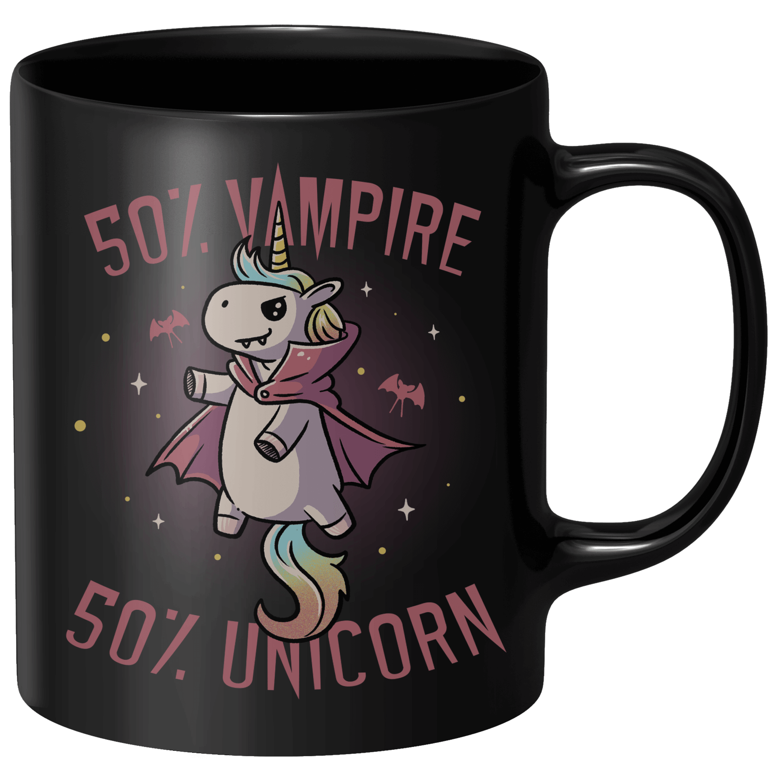Vampire Unicorn Mug - Black