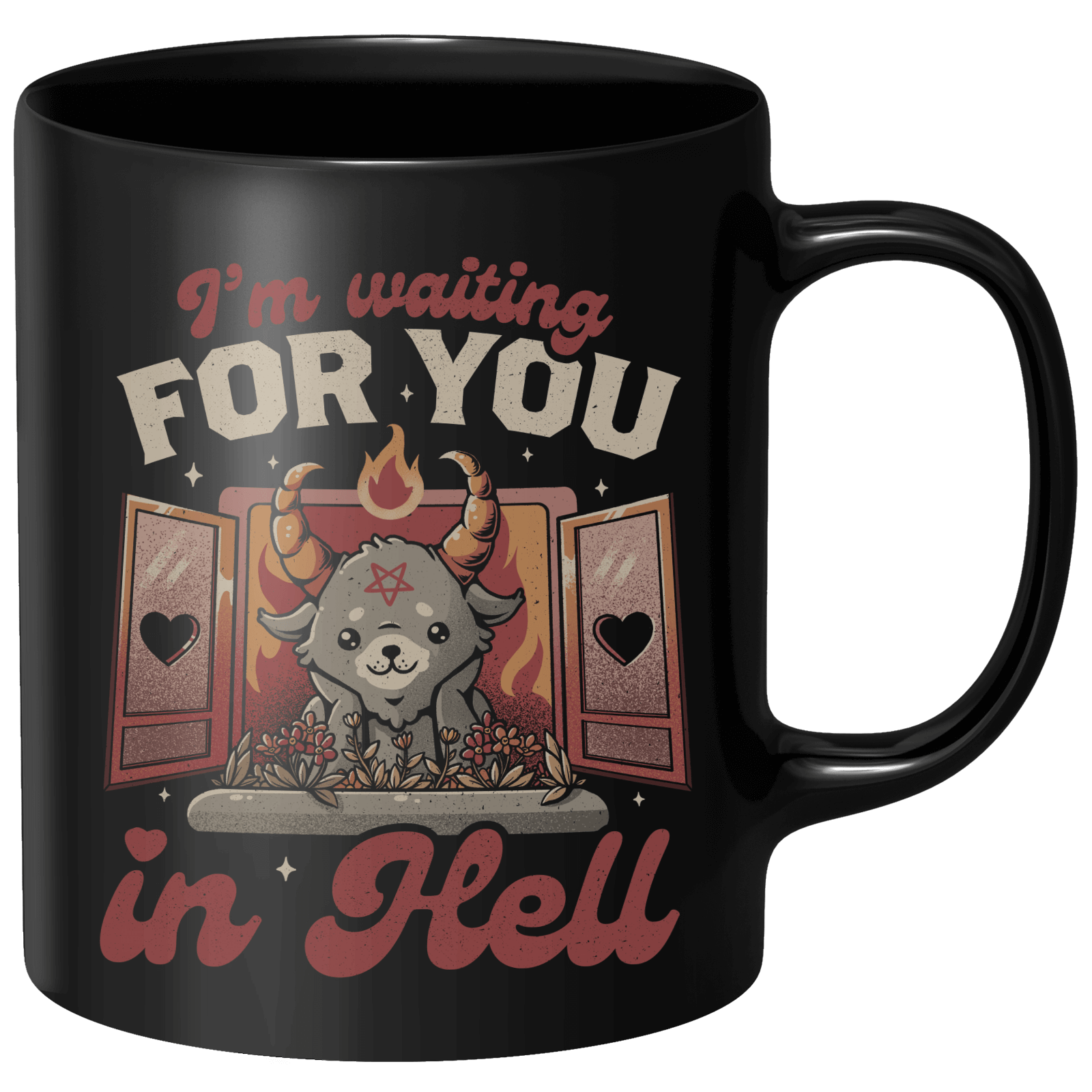 Waiting For You Mug - Black