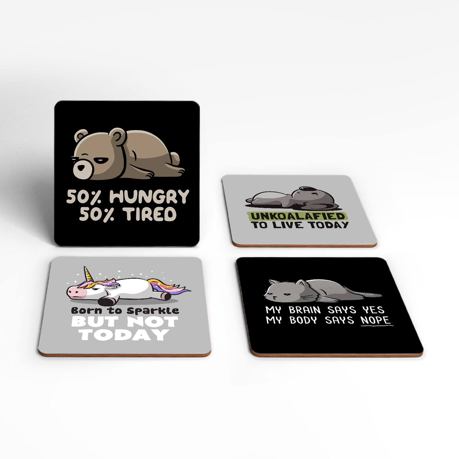 Motivational Animals Coaster Set