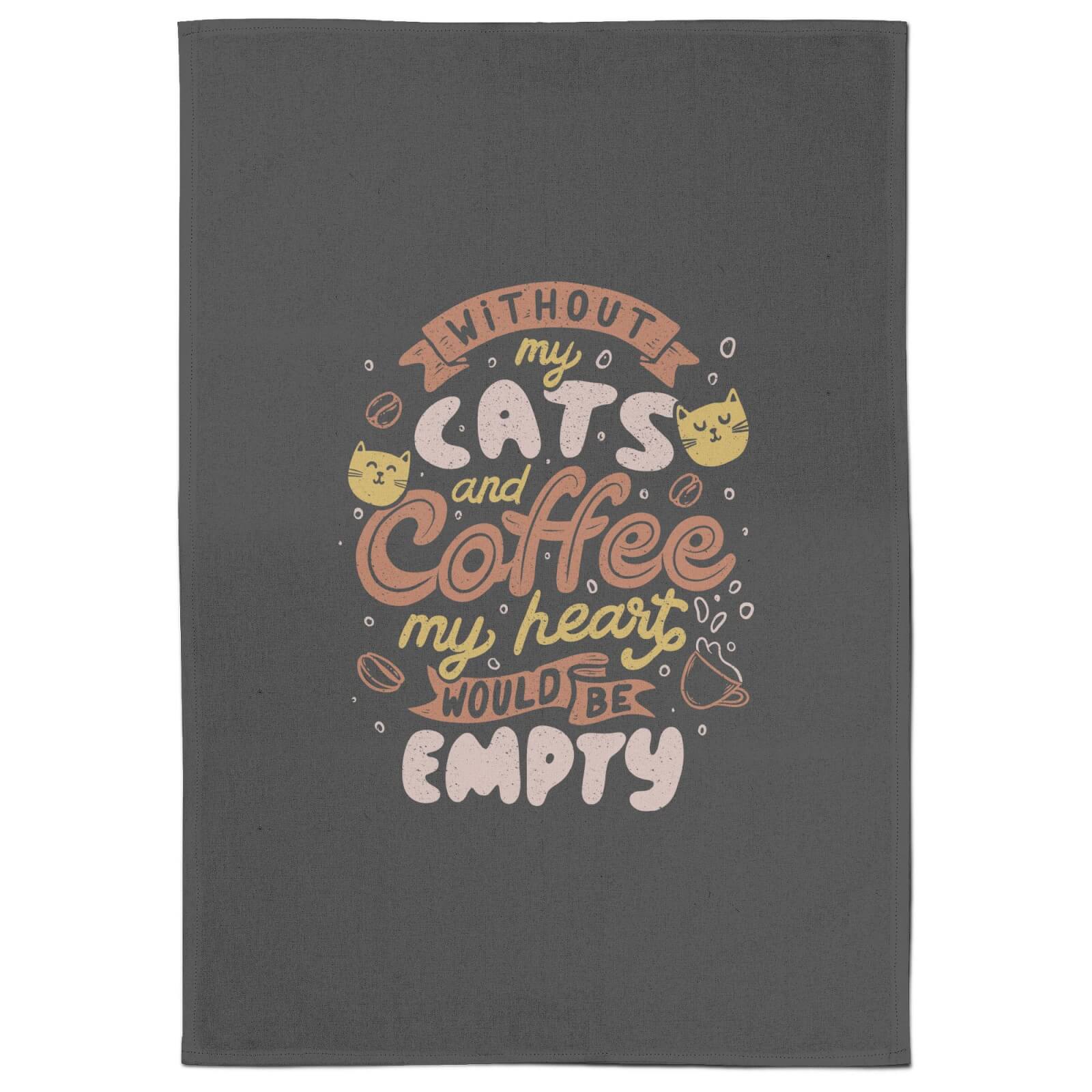 Cats And Coffee Tea Towel