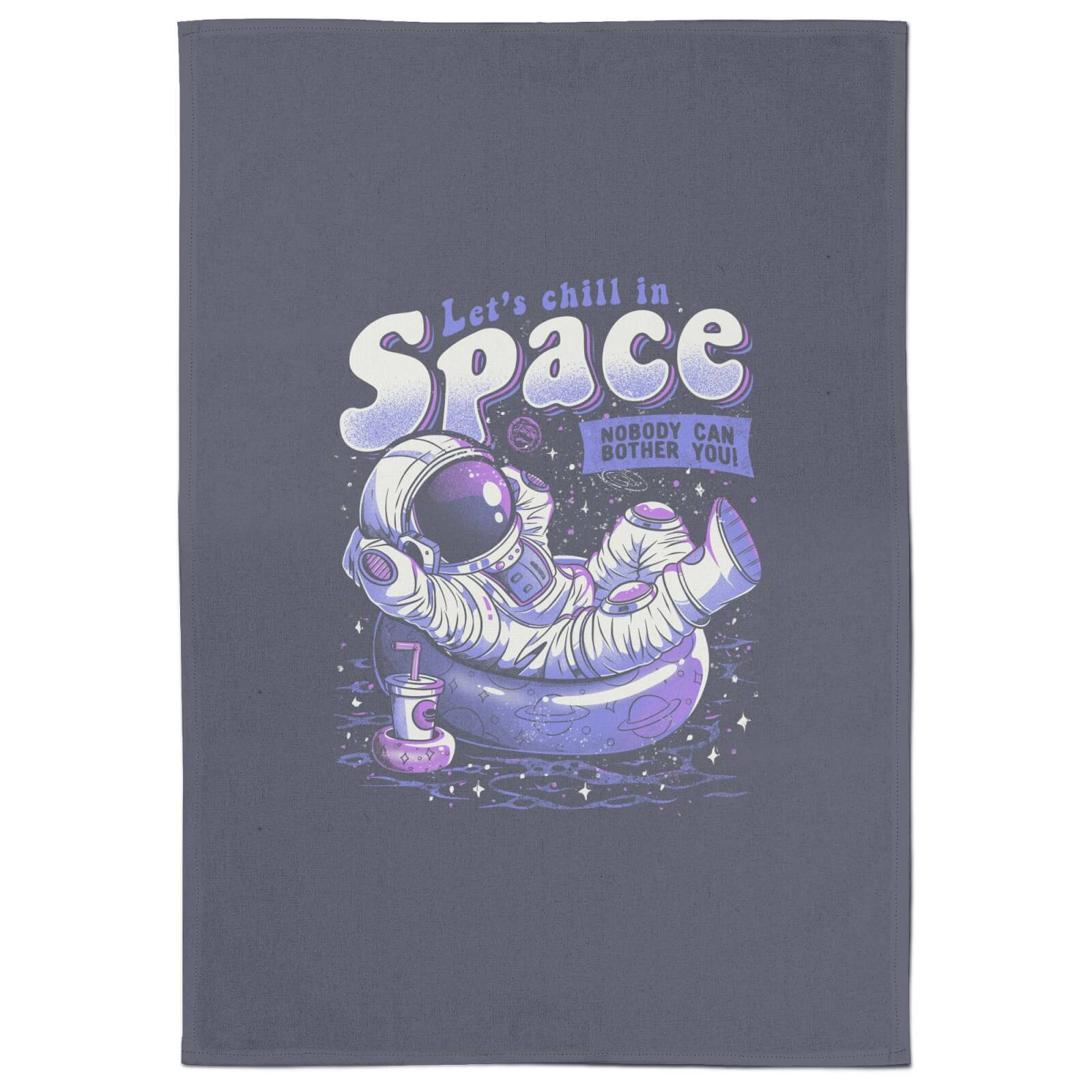 Chilling In Space Tea Towel