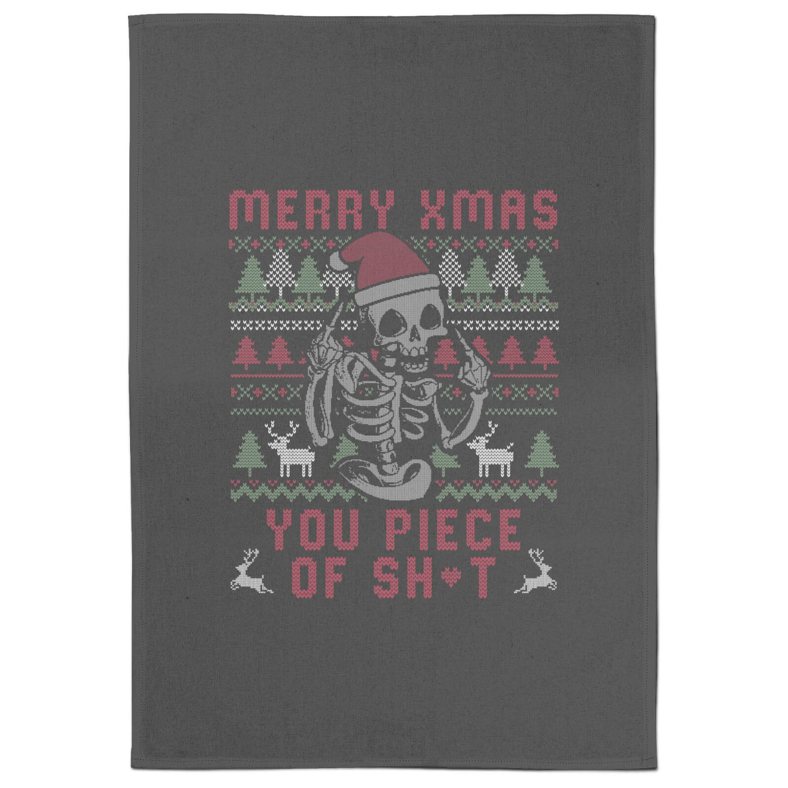 Christmas Skull Tea Towel