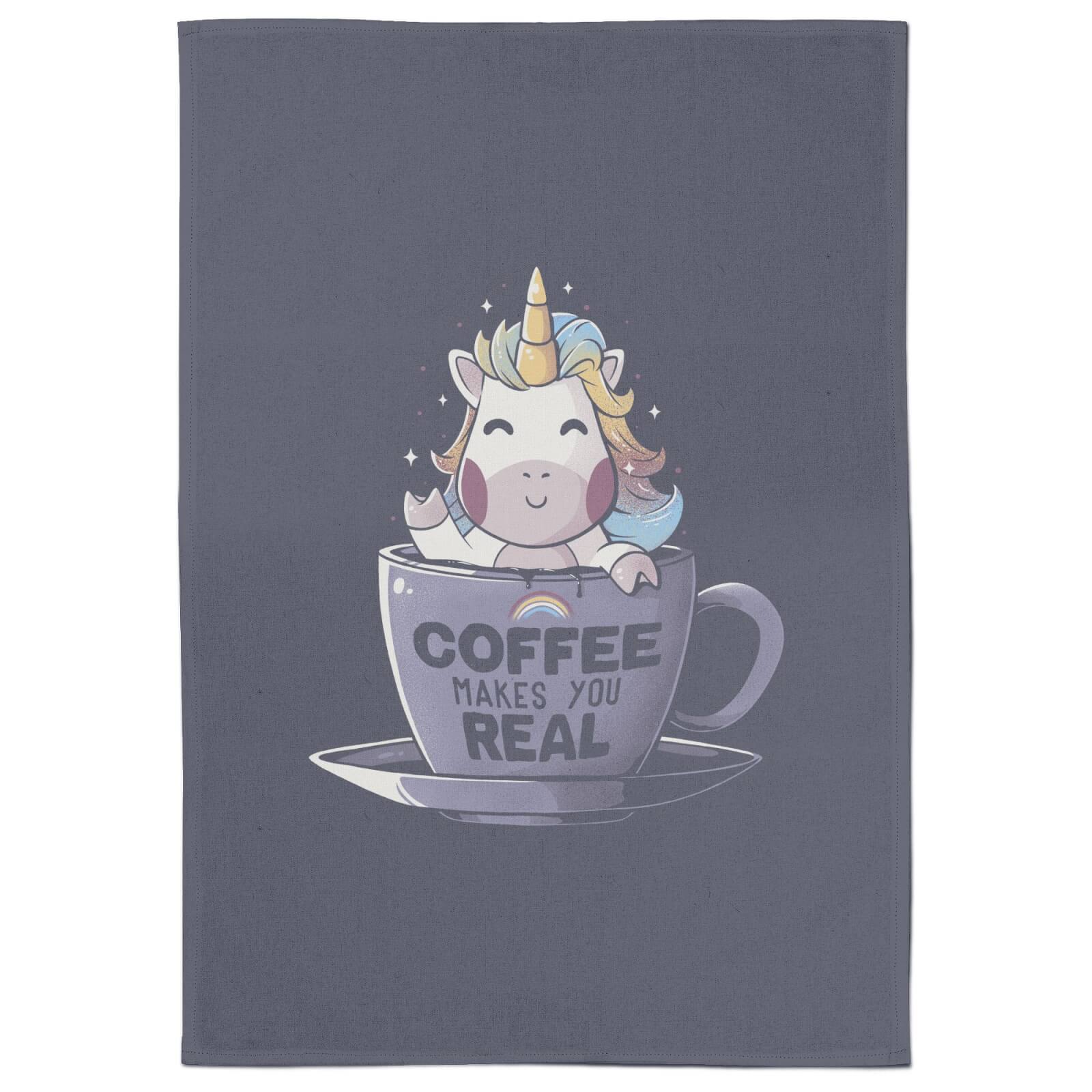 Coffee Makes You Real Tea Towel