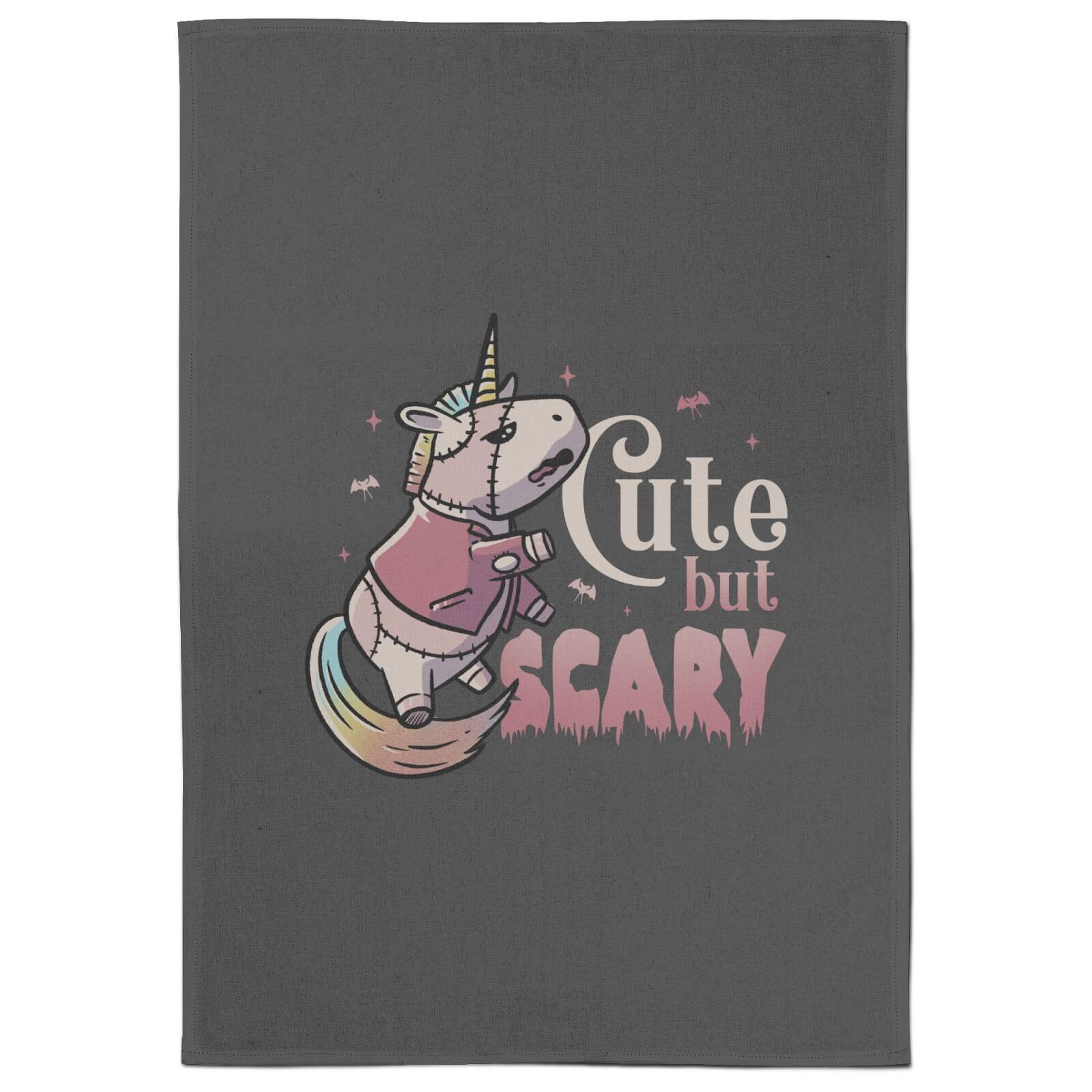 Cute But Scary Unicorn Tea Towel