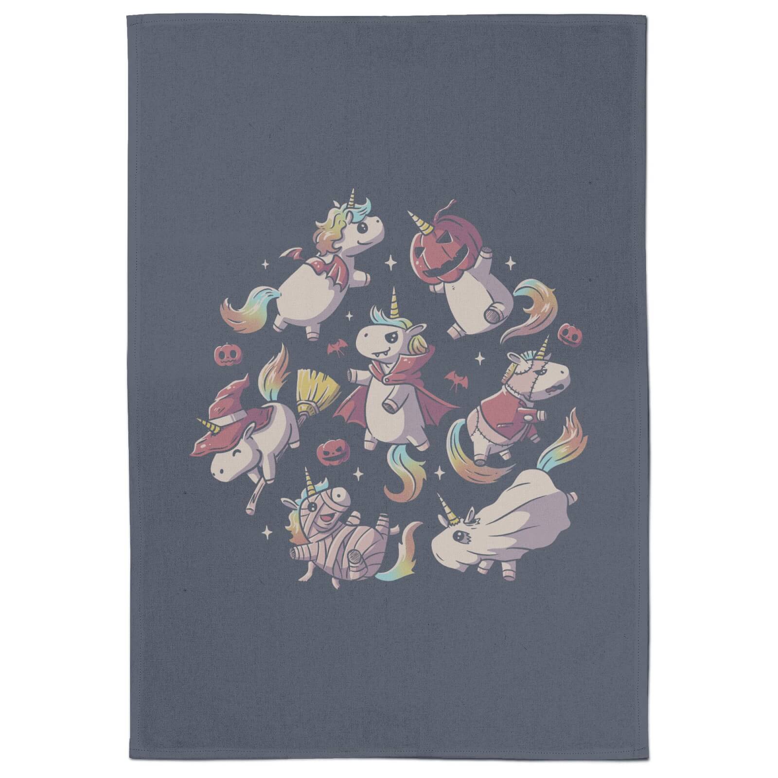 Halloween Unicorns Tea Towel