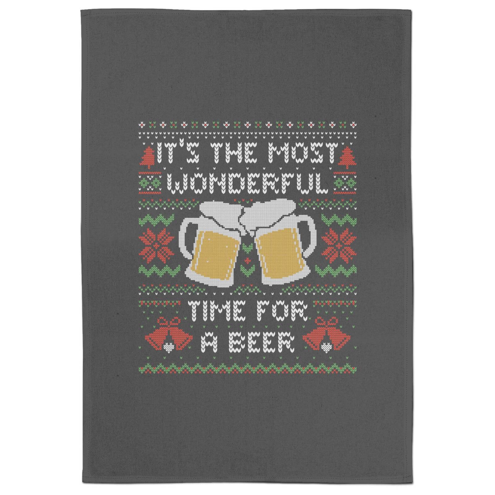 Its The Most Wonderful Time For A Beer Tea Towel