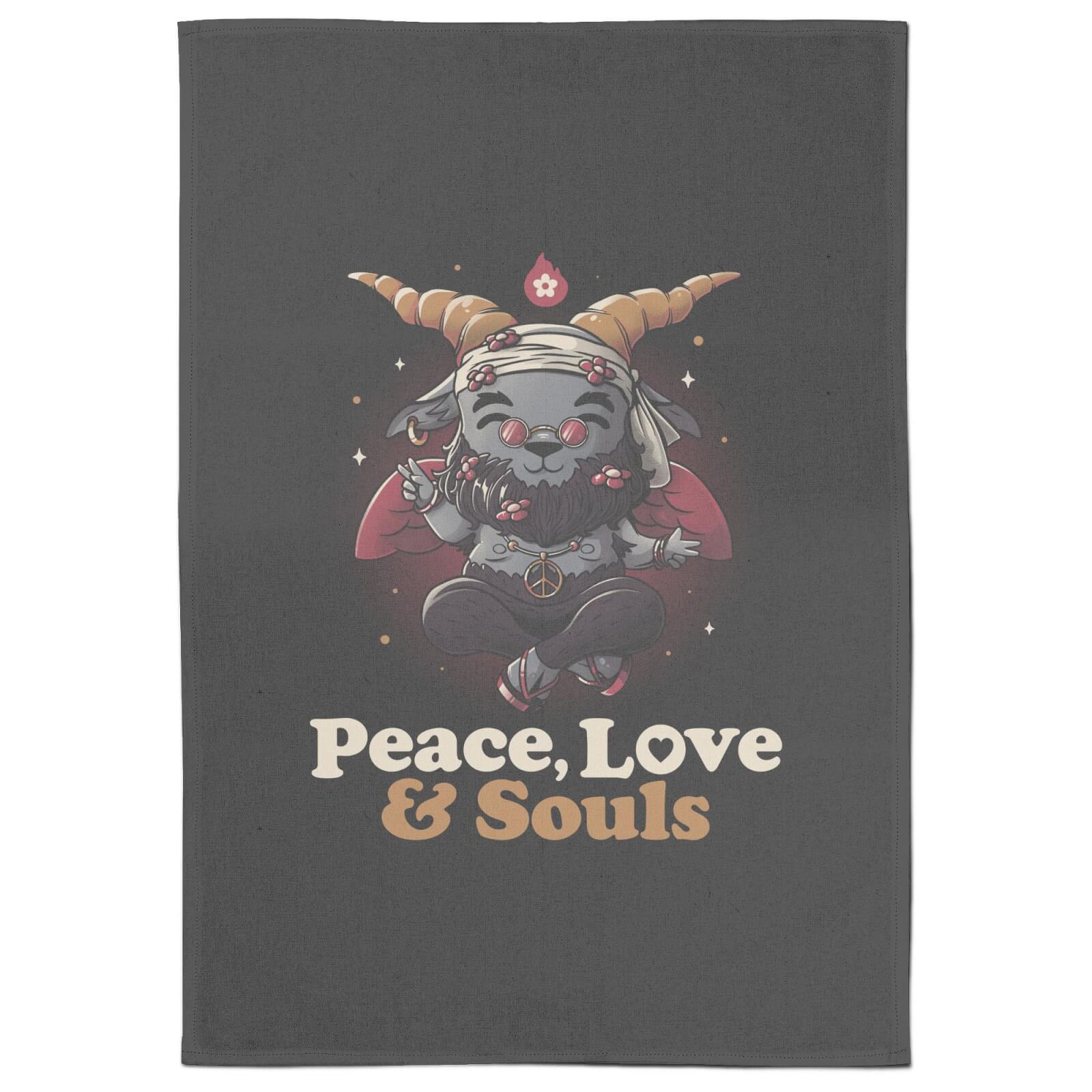 Peace Love And Souls Tea Towel