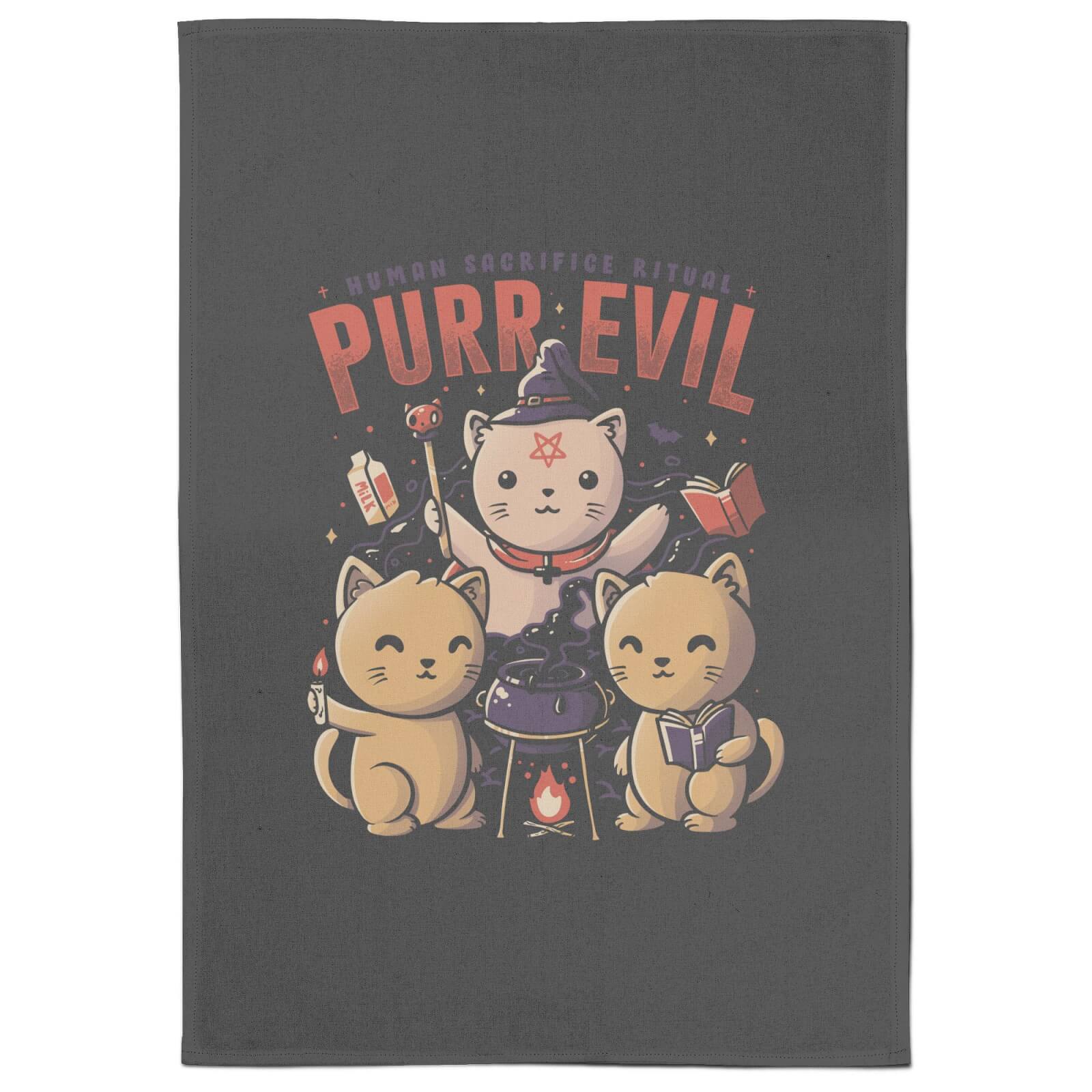 Purr Evil Tea Towel