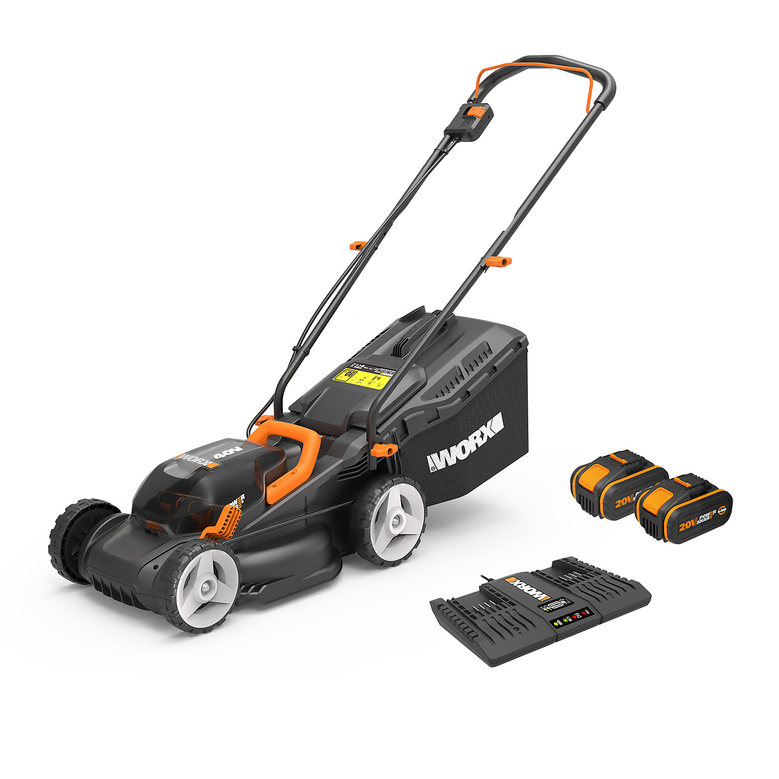 Photo of Worx Wg779e.1 40v Cordless Lawnmower 34cm With 2 4.0ah Batteries
