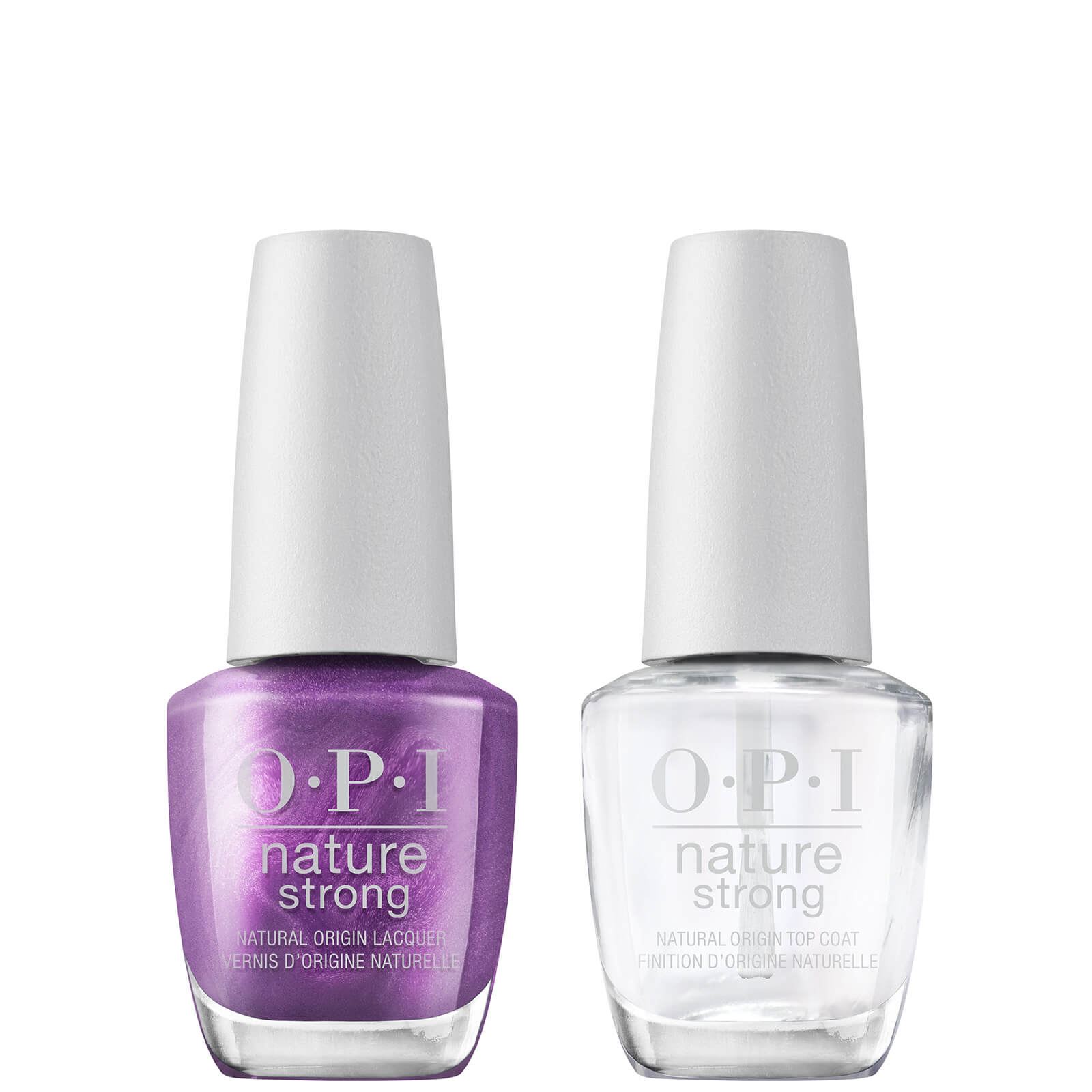 OPI Nature Strong Natural Vegan Nail Polish Duo (Various Colours) - Achieve Grapeness